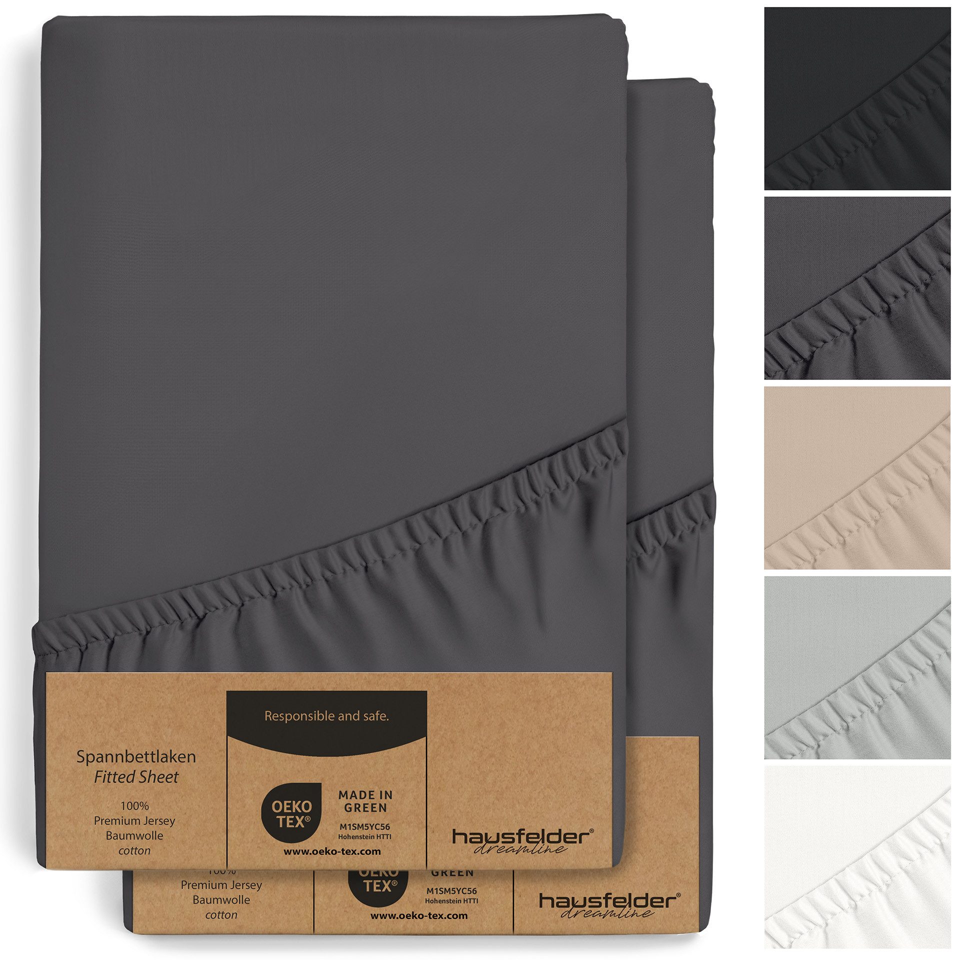 Hausfelder Spannbettlaken 2er Set Spannbettlaken Boxspring günstig online kaufen