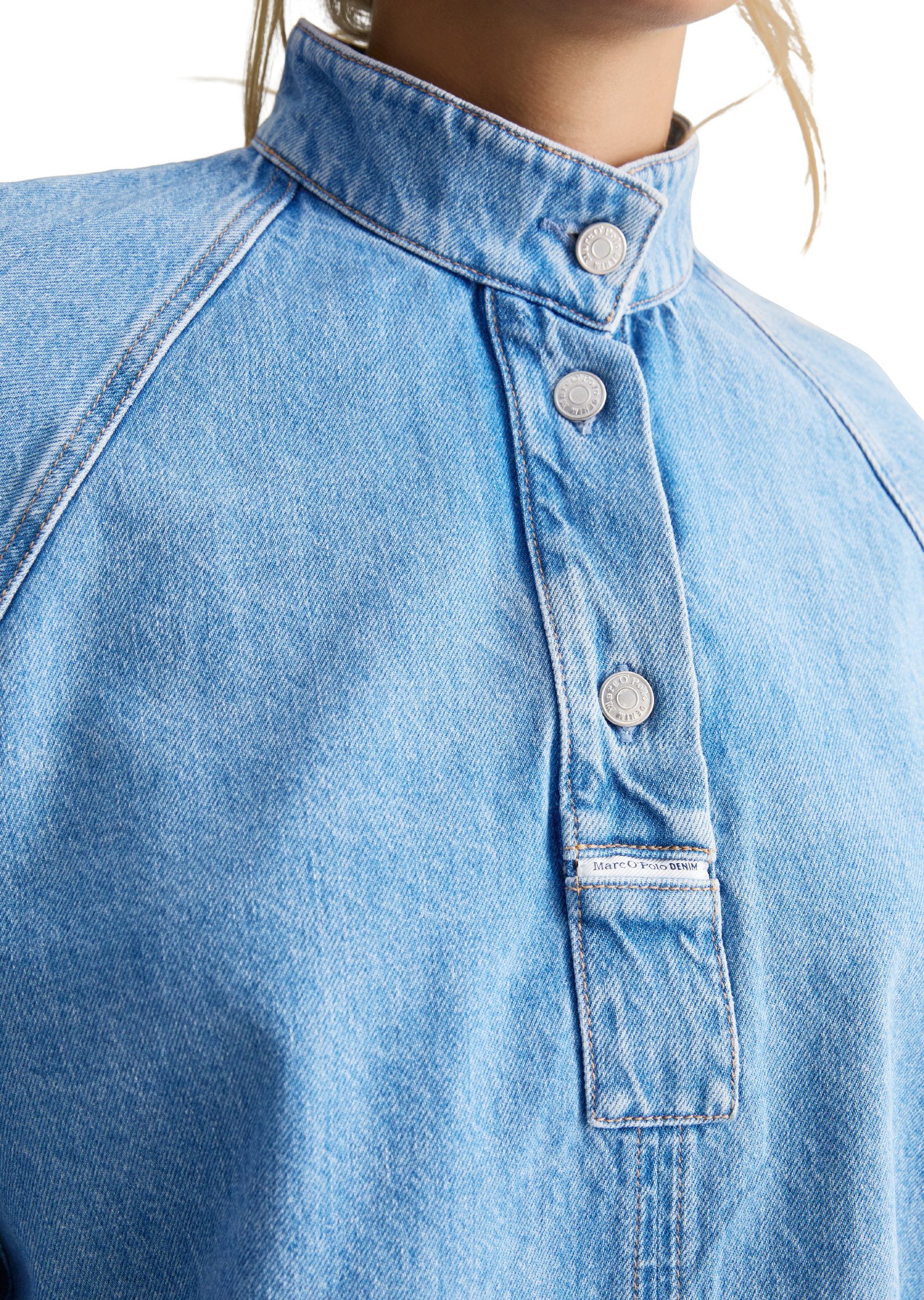 Marc O'Polo DENIM Jeansbluse aus reiner Bio-Baumwolle – Bild 4 von 5