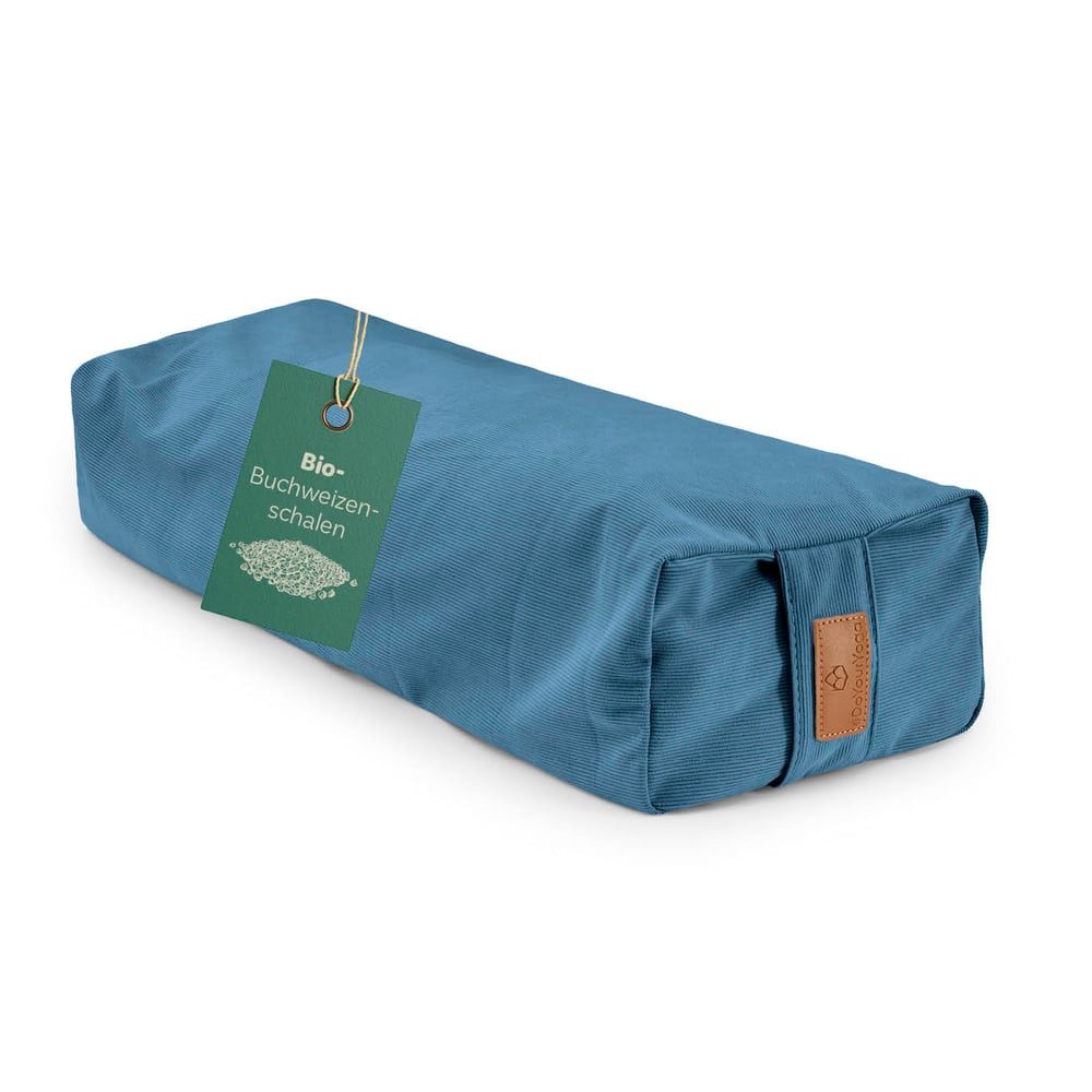 #DoYourYoga Yogakissen Yoga Bolster Paravati, gefüllt mit Bio-Buchweizenschalen, Yogakissen 67x22x13cm