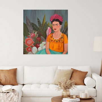 Posterlounge Poster Sylvie Demers, Frida Kahlo im blauen Haus, Wohnzimmer Orientalisches Flair Malerei