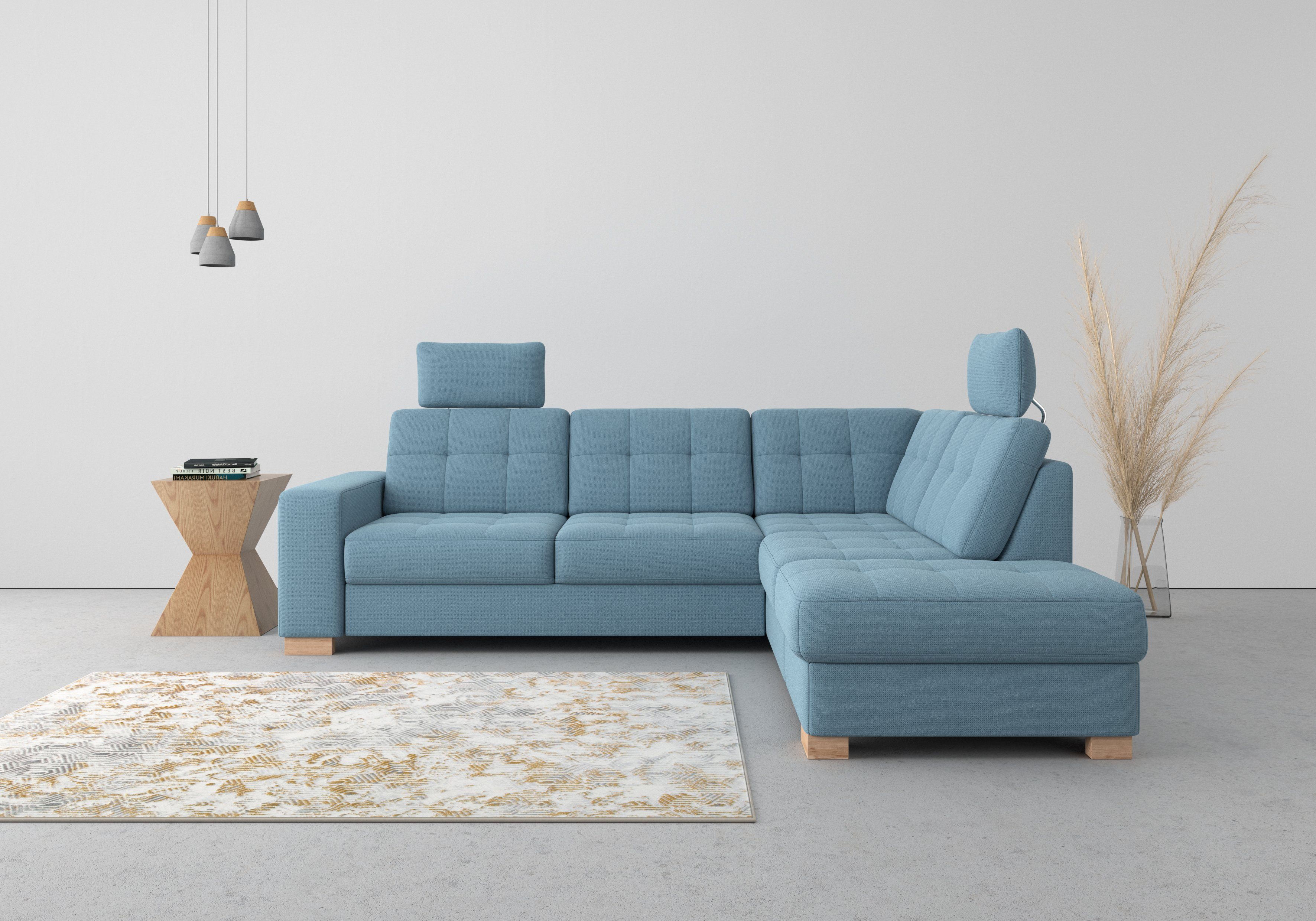 sit&more Ecksofa Quincy L-Form, wahlweise mit Bettfunktion und Bettkasten