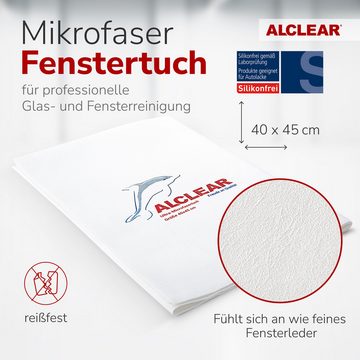 ALCLEAR 950001_5 Ultra-Microfaser Fenstertuch streifenfrei 40x45 cm Mikrofasertuch (70% Polyester, 30% Polyamid, 40x45 cm)