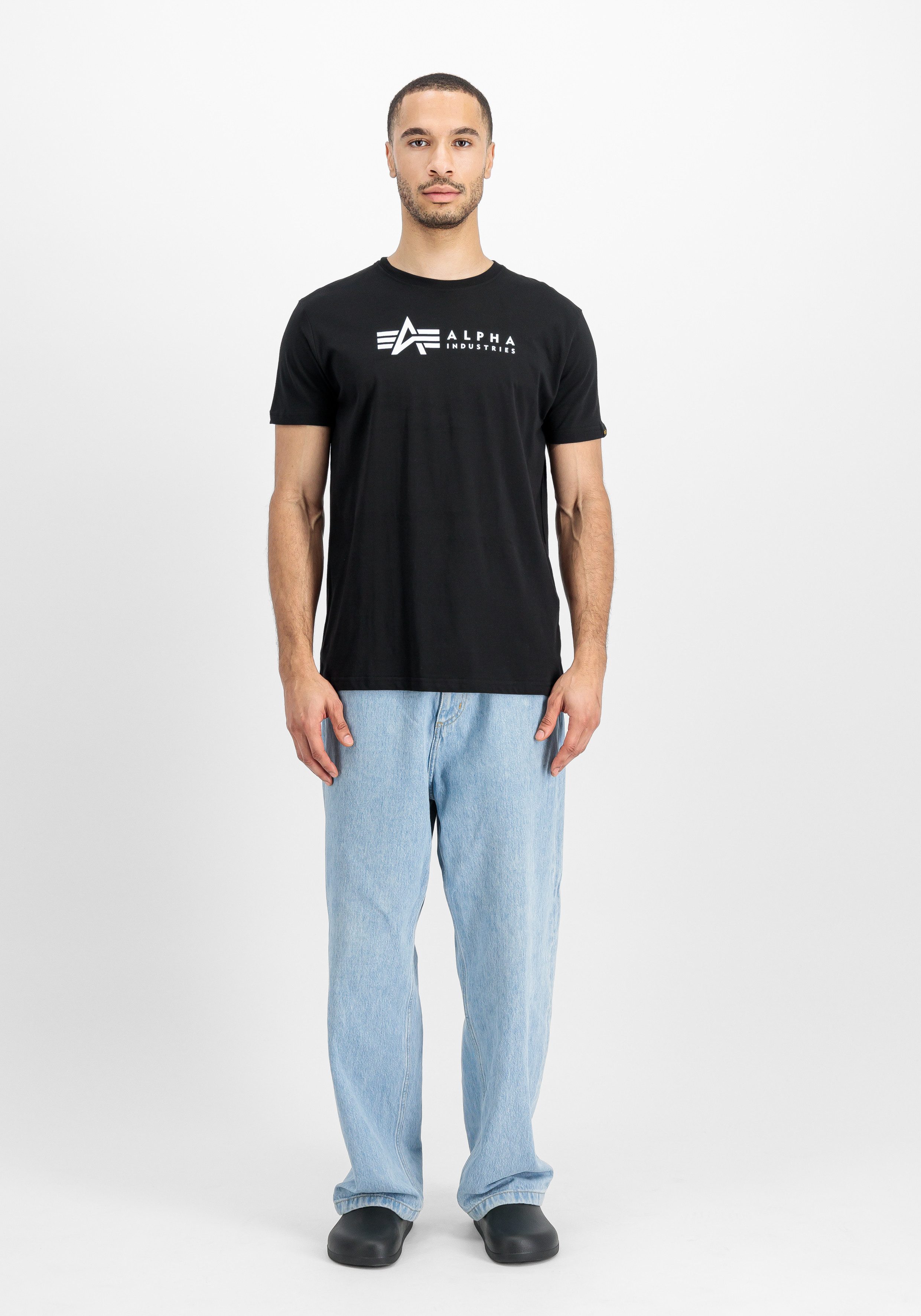 Alpha Industries Rundhalsshirt Label T 2 Pack (Packung, 2-tlg., 2er-Pack)
