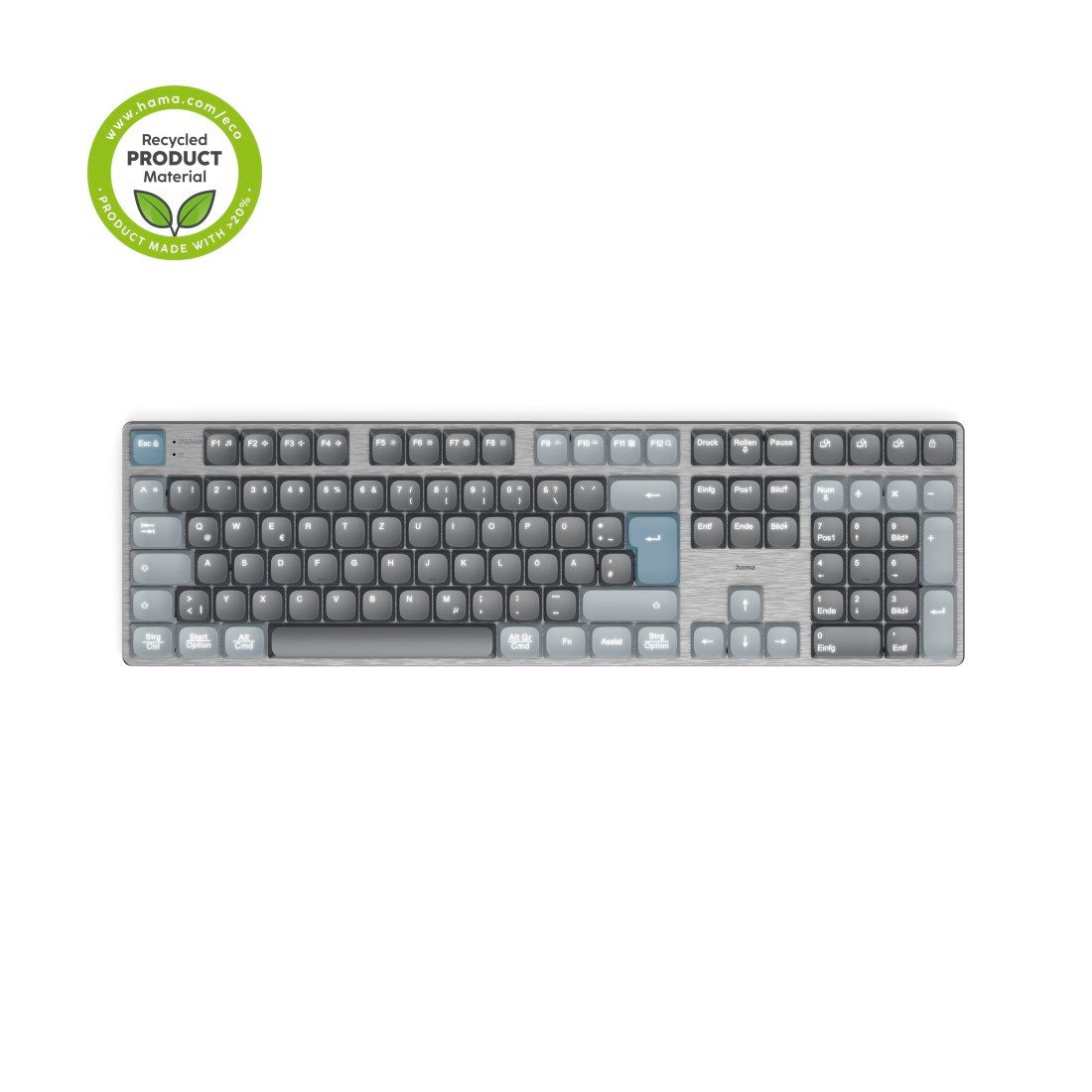 Hama Mechanische Tastatur (kabellos, Multi Device, 2x Bluetooth, 1x Funk) Tastatur