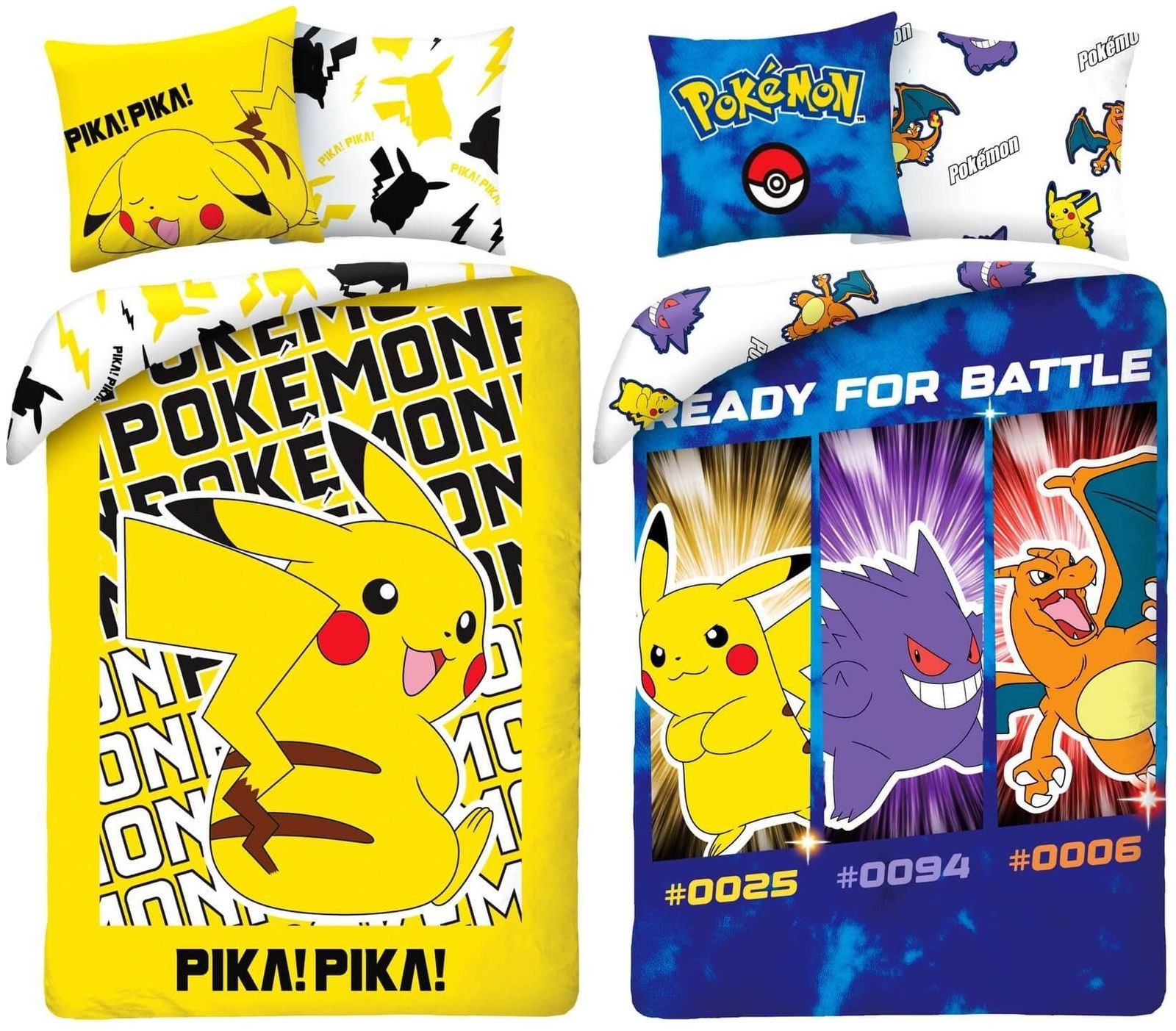 Bettwäsche Pokemon Pikachu - 2 x Fan-Bettwäsche-Set, 135x200 & 80x80