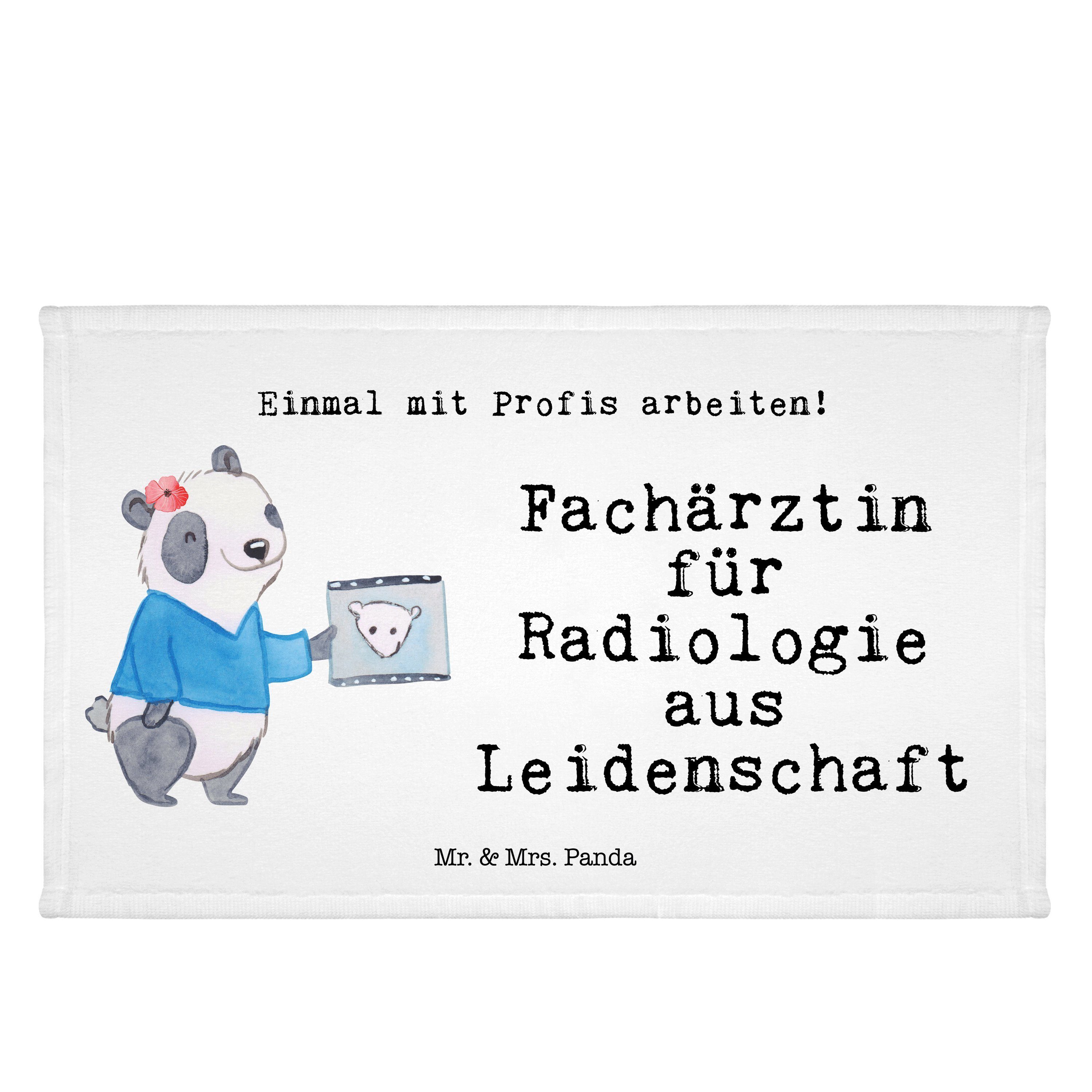 Mrs. - Mitarbe, - aus Handtuch für Leidenschaft (1-St) Geschenk, Panda Mr. Weiß & Radiologie Fachärztin