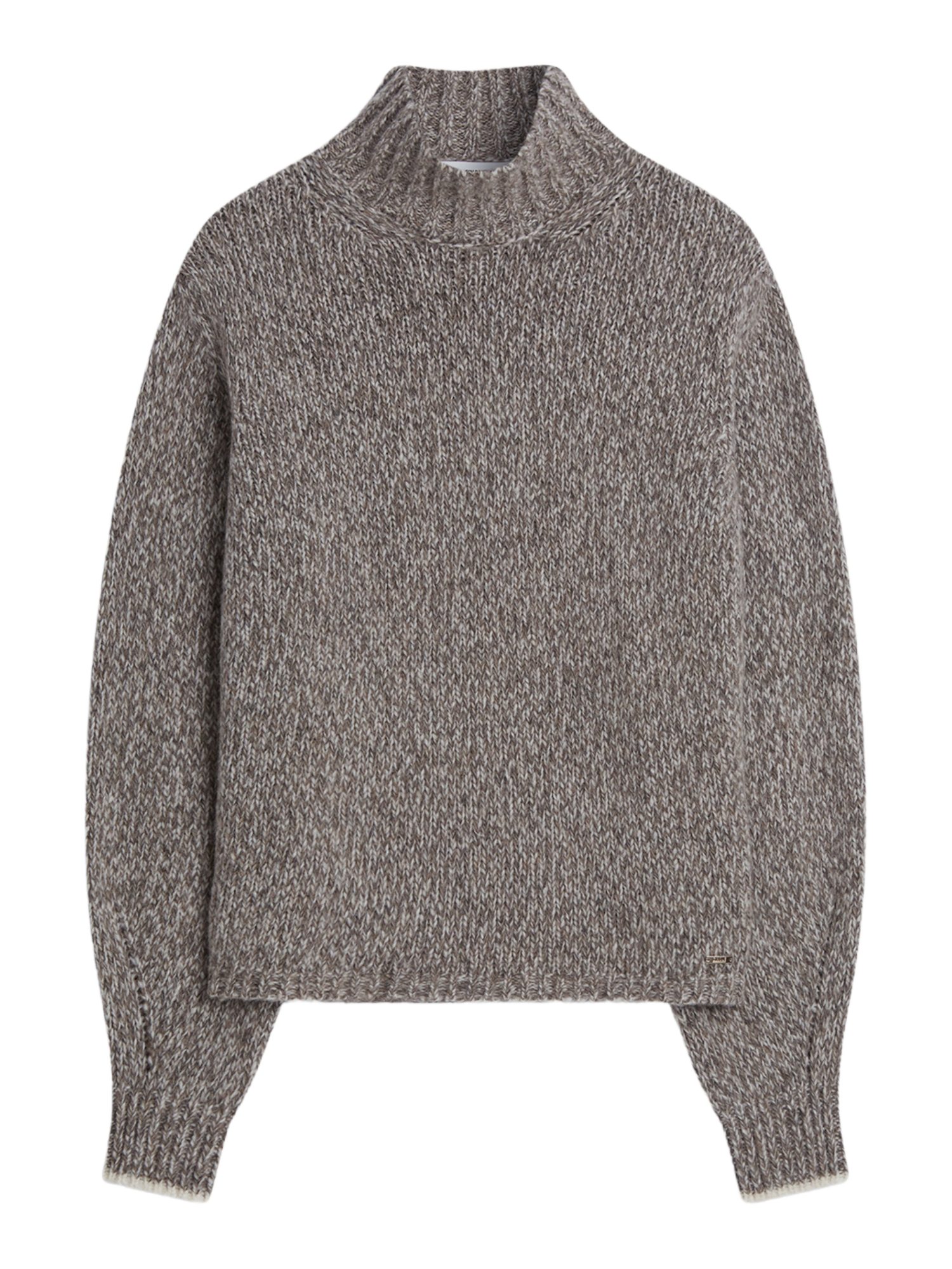 Cinque Strickpullover braun,Freizeit,Wolle,Meliert,Stehkragen,Langarm,Regular Fit