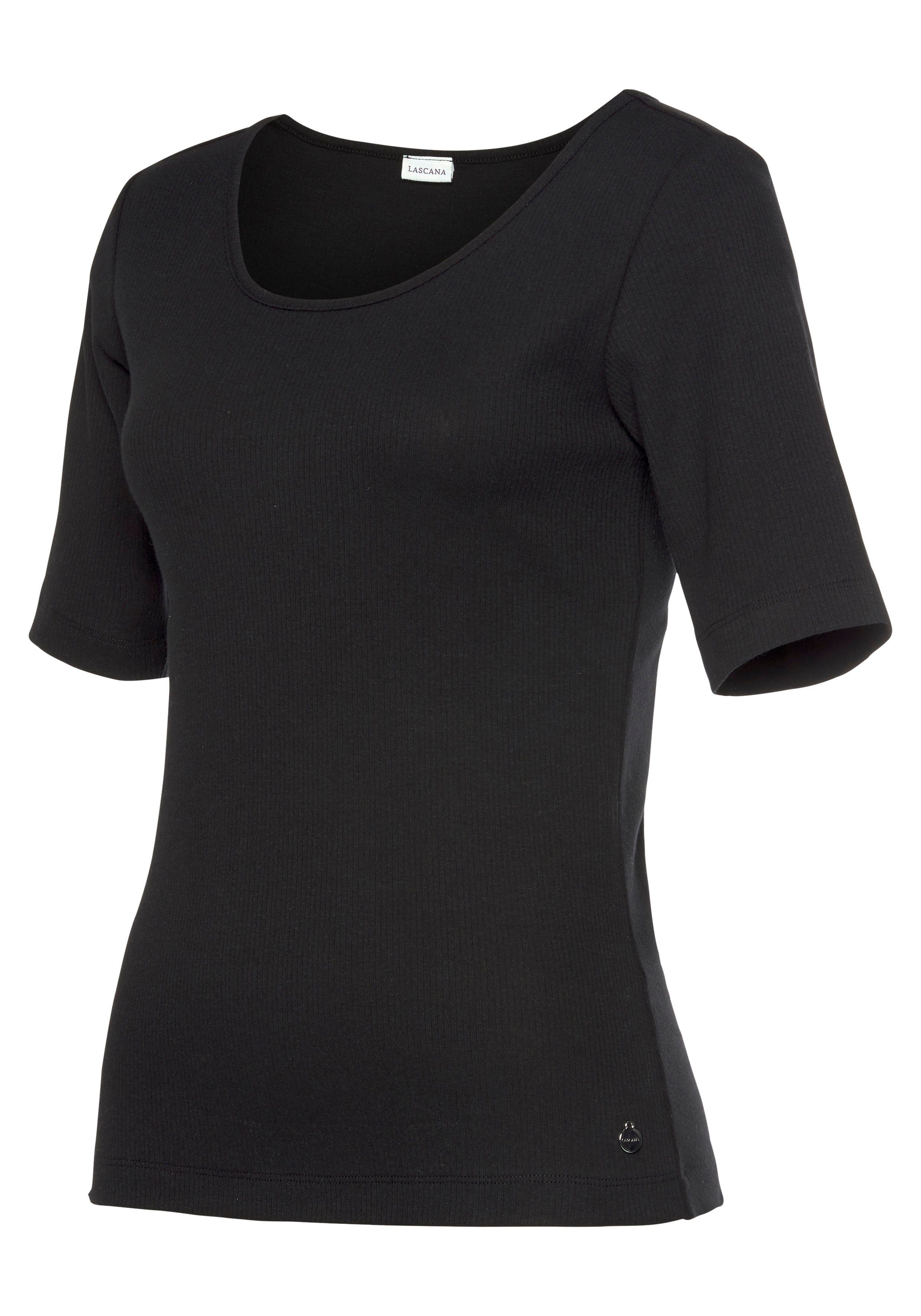 LASCANA Pyjamaoberteil aus Rippstrick