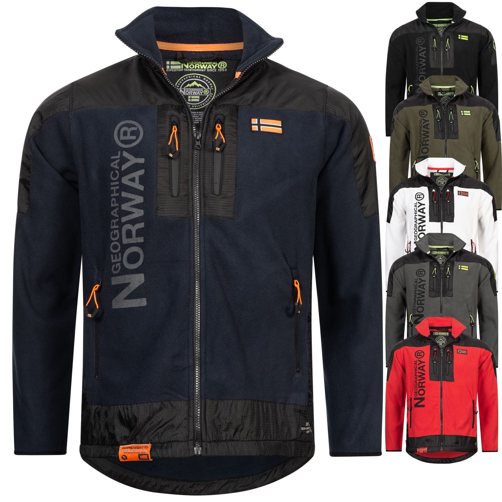 Geographical Norway Fleecejacke Herren Polar Fleece Winter Jacke Outdoor Übergangs Herbst Sportliche