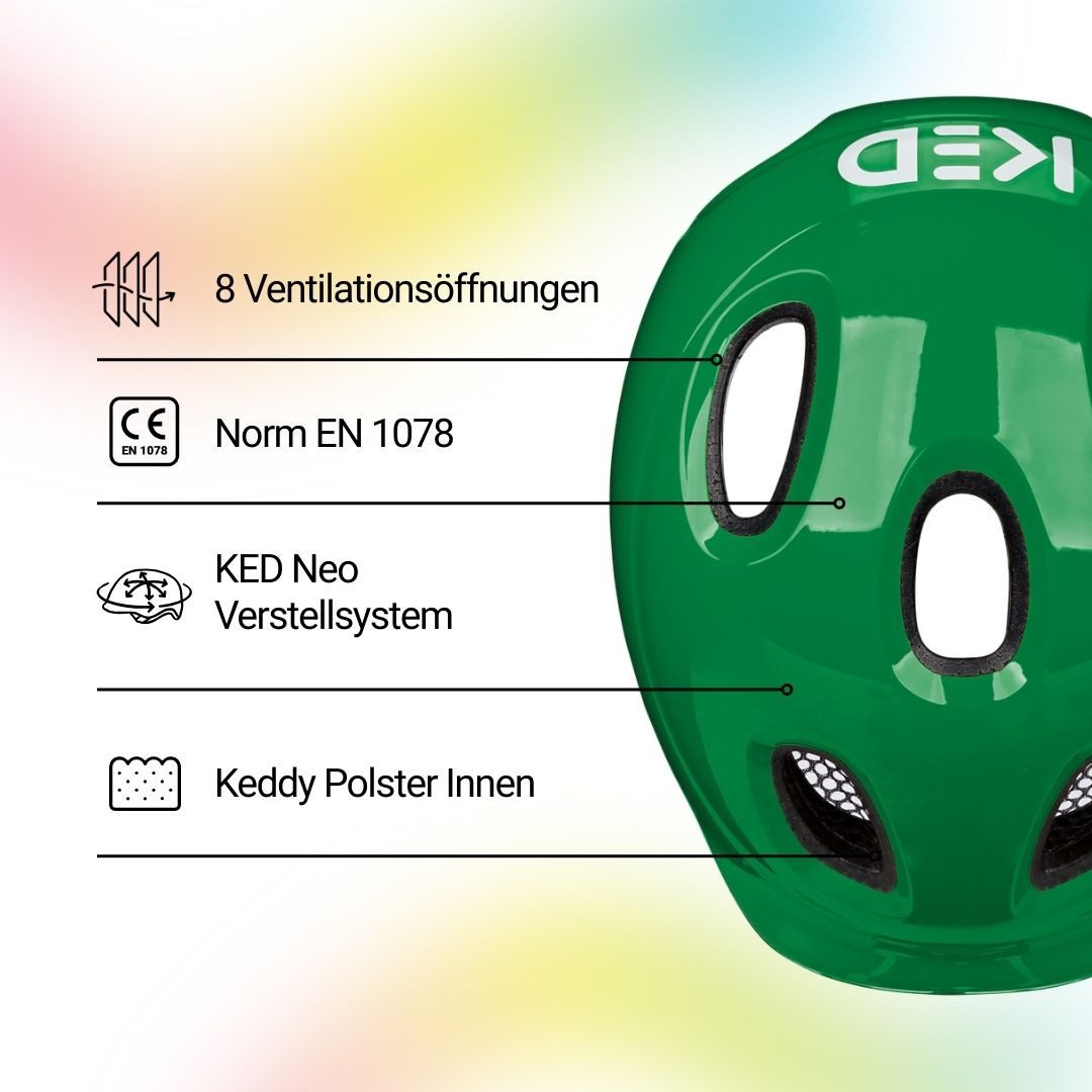 KED Kinderhelm Meggy Spark Kinderfahrradhelm, Inmold, 360° Verstellsystem, Reflektoren, Insektenschutznetz