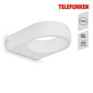 Telefunken LED Außen-Wandleuchte 320206TF, LED fest verbaut, Wand Außenleuchte IP44 4000K 680lm 7,5W