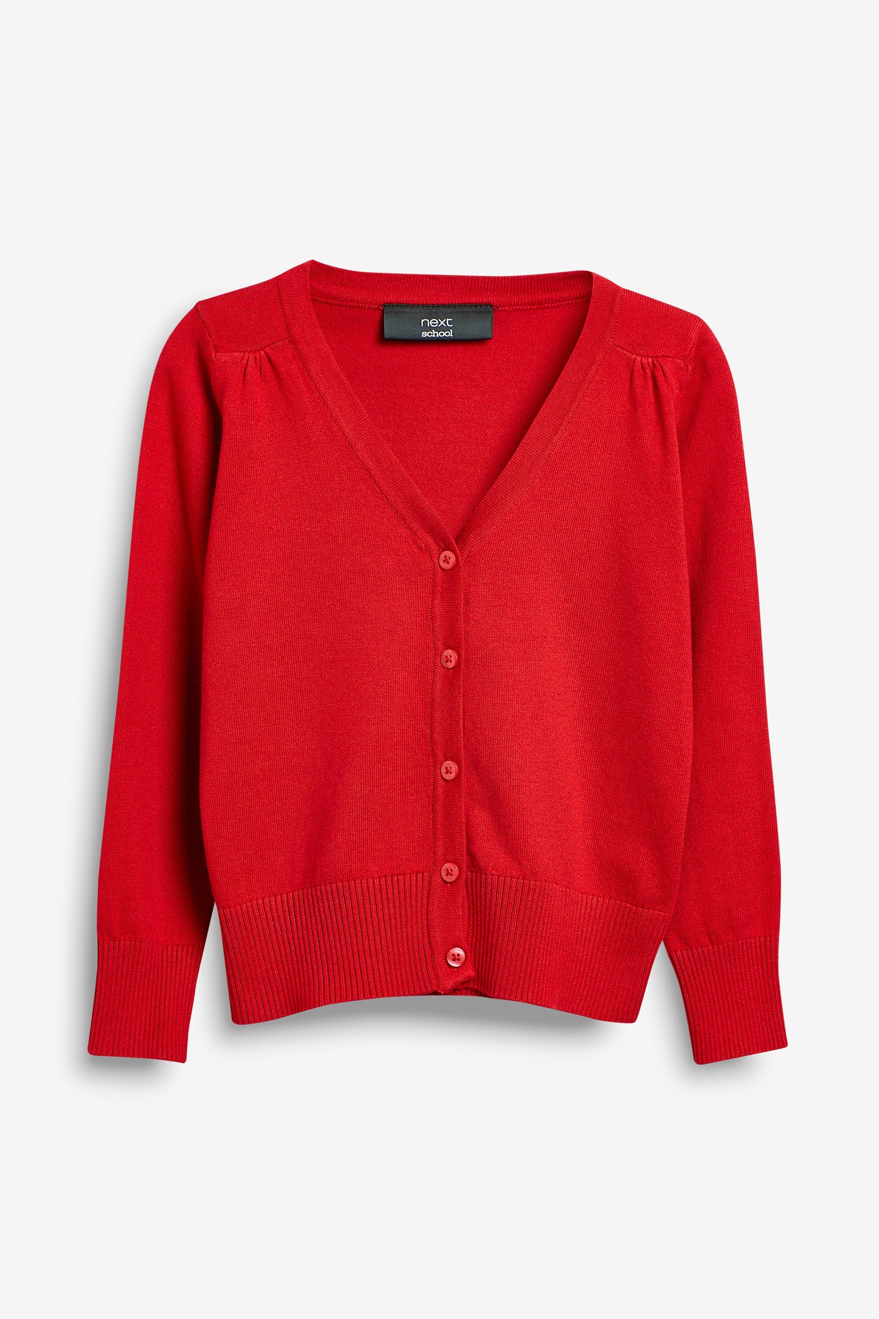 (1-tlg) Red Strickjacke V-Ausschnitt mit Next Strickjacke