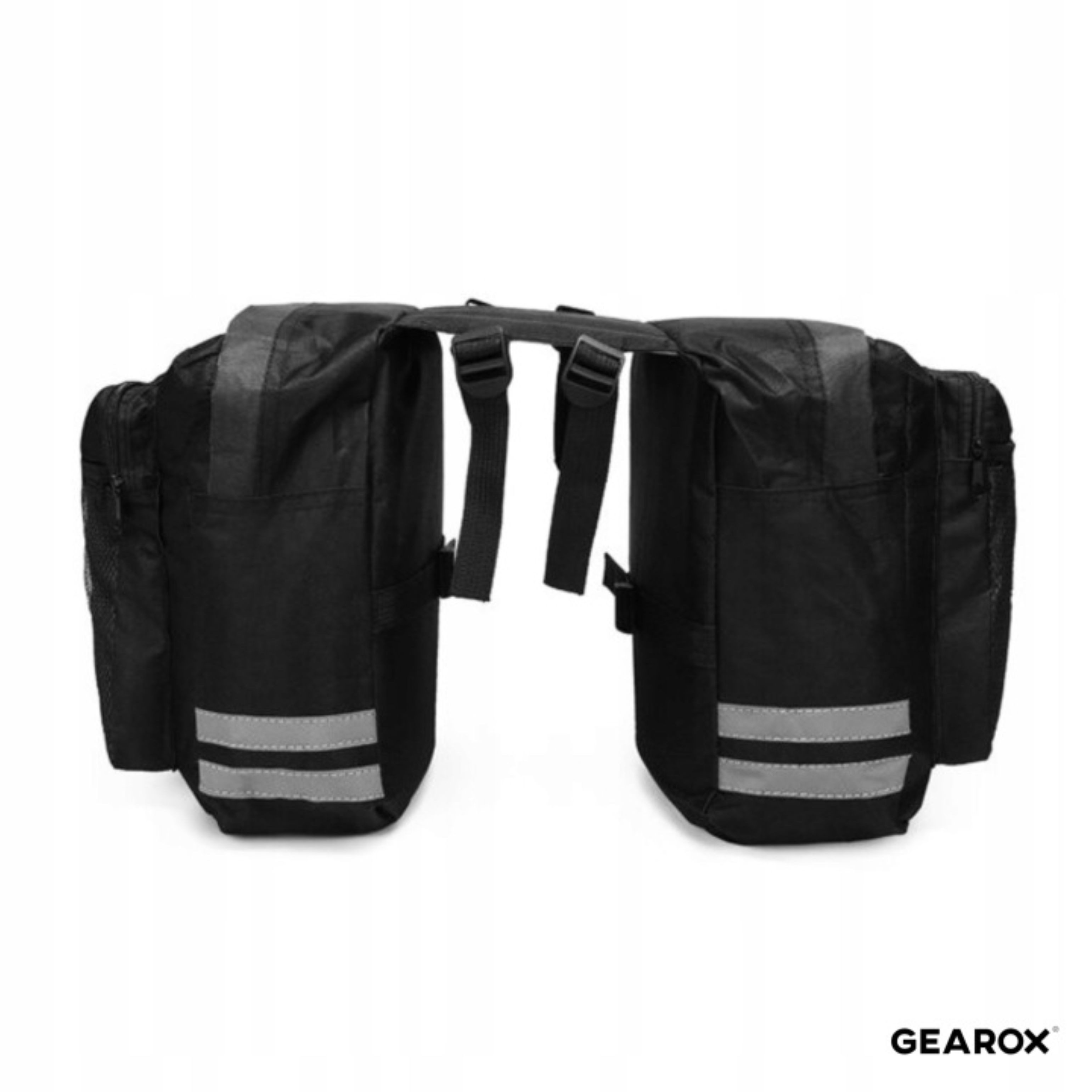 Festivalartikel Fahrradtasche Doppelte Fahrradtasche Gepäckträger 25L Fahrradsatteltasche Schwarz (1-tlg)