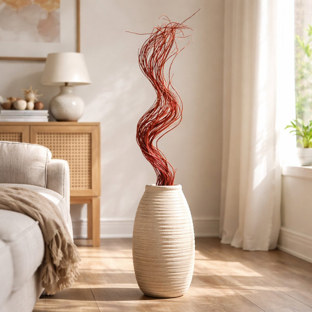 Trockenblume Spiralförmige Deko-Zweige Korkenzieherweide für kreative, Florists Products, Höhe 80 cm