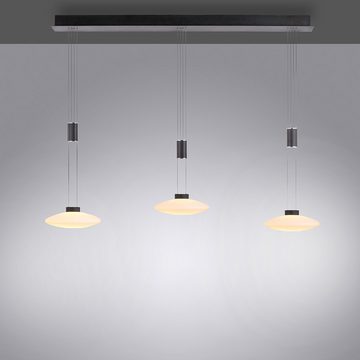 JUST LIGHT LED Pendelleuchte, LED-Leuchtmittel fest verbaut, Warmweiß, LED Pendelleuchte Wohnzimmerlampe dimmbar höhenverstellbar 3 Flammig