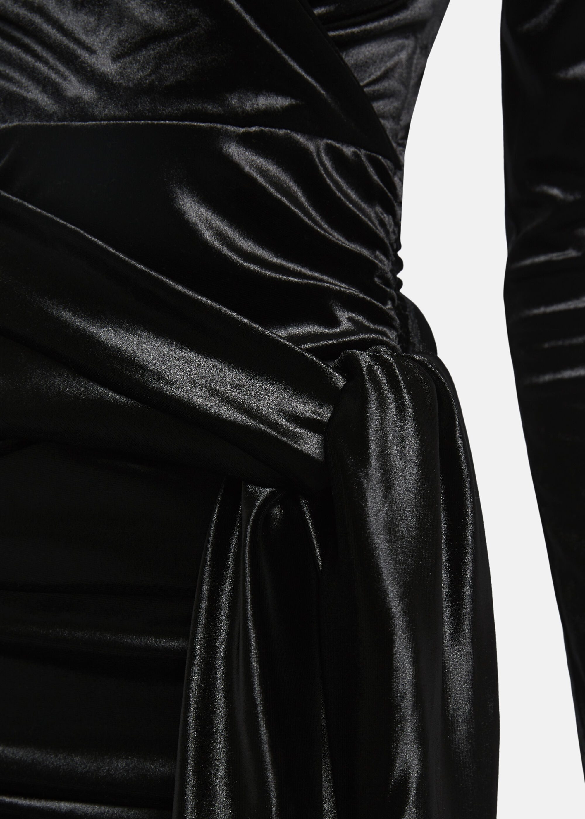Nicowa A-Linien-Kleid NOSIMA (1-tlg) aus Samt mit Taillenschleppe