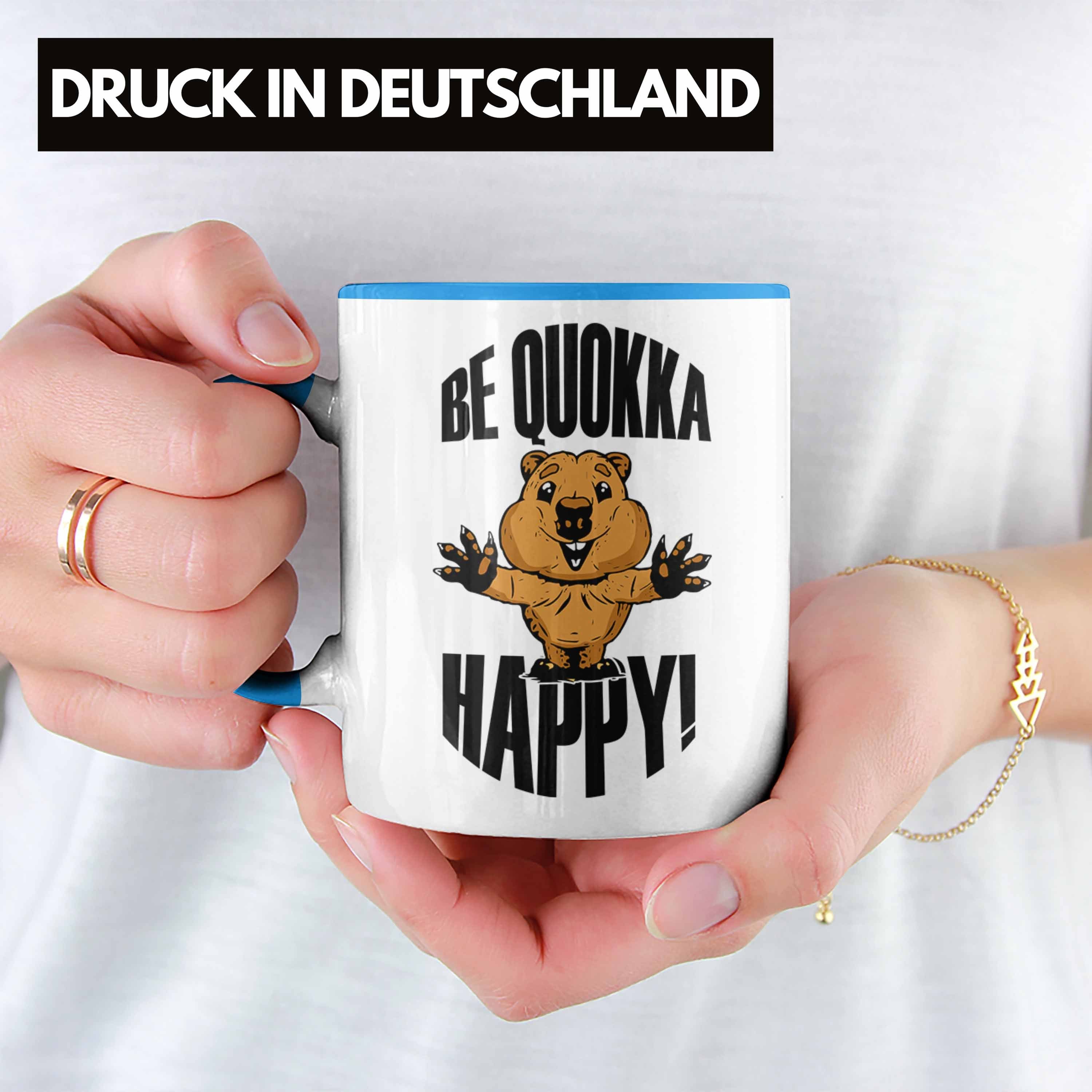 Trendation Be Blau Lustige Quokka Quokka-Motiv Tasse Tasse für Ha Liebhaber Geschenk Quokka