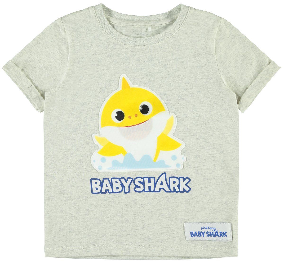 Name It T-Shirt Name It Jungen T-Shirt "Baby Shark" Print in grau (1-tlg) mit Frontprint