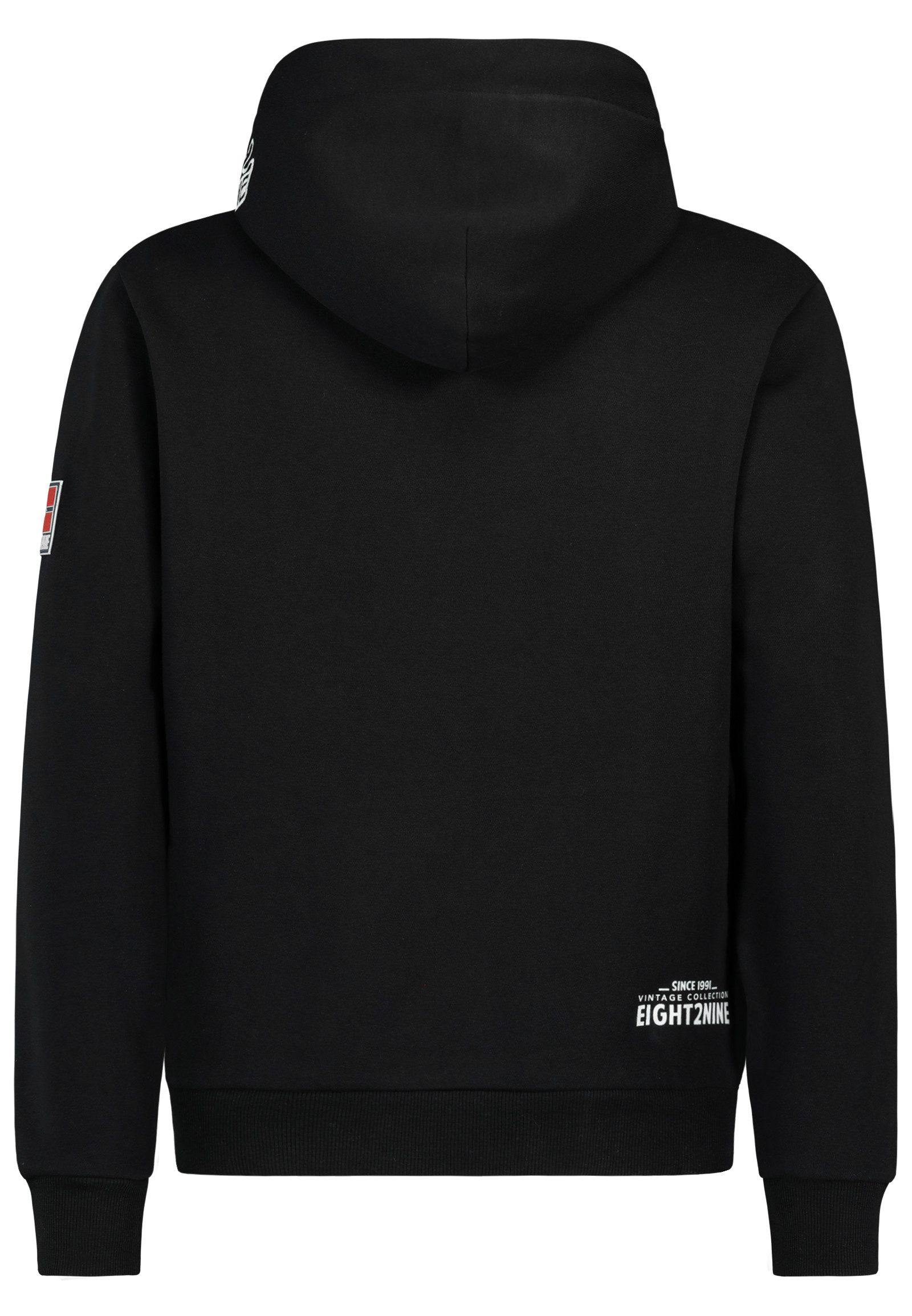 Eight2Nine Kapuzenpullover Herren Kapuzenpullover mit Aufdruck Sweater mit Kängurutasche, mit Kapuze, Logoprint