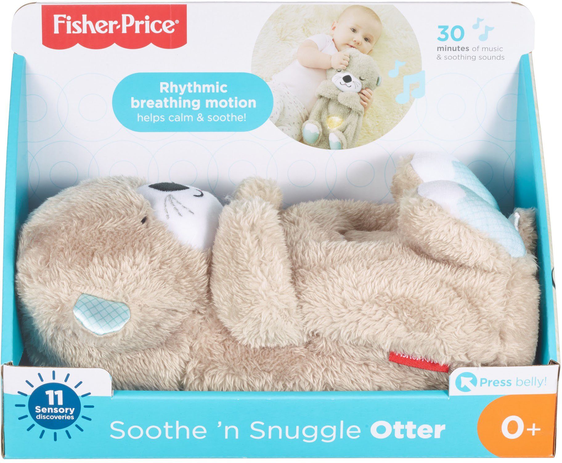 Fisher-Price® Plüschfigur Schlummer-Otter, Einschlafhilfe, mit sanftem Licht