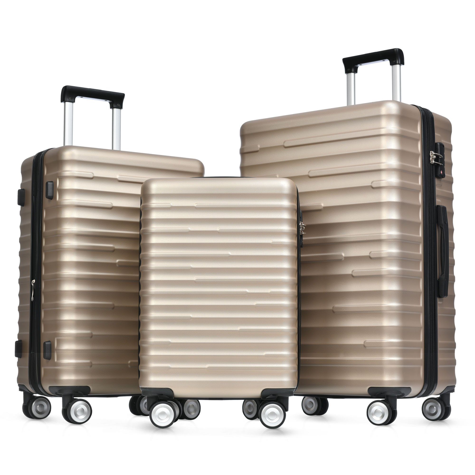 Flieks Hartschalen-Trolley, 4 Rollen, Trolleyset Handgepäck günstig online kaufen