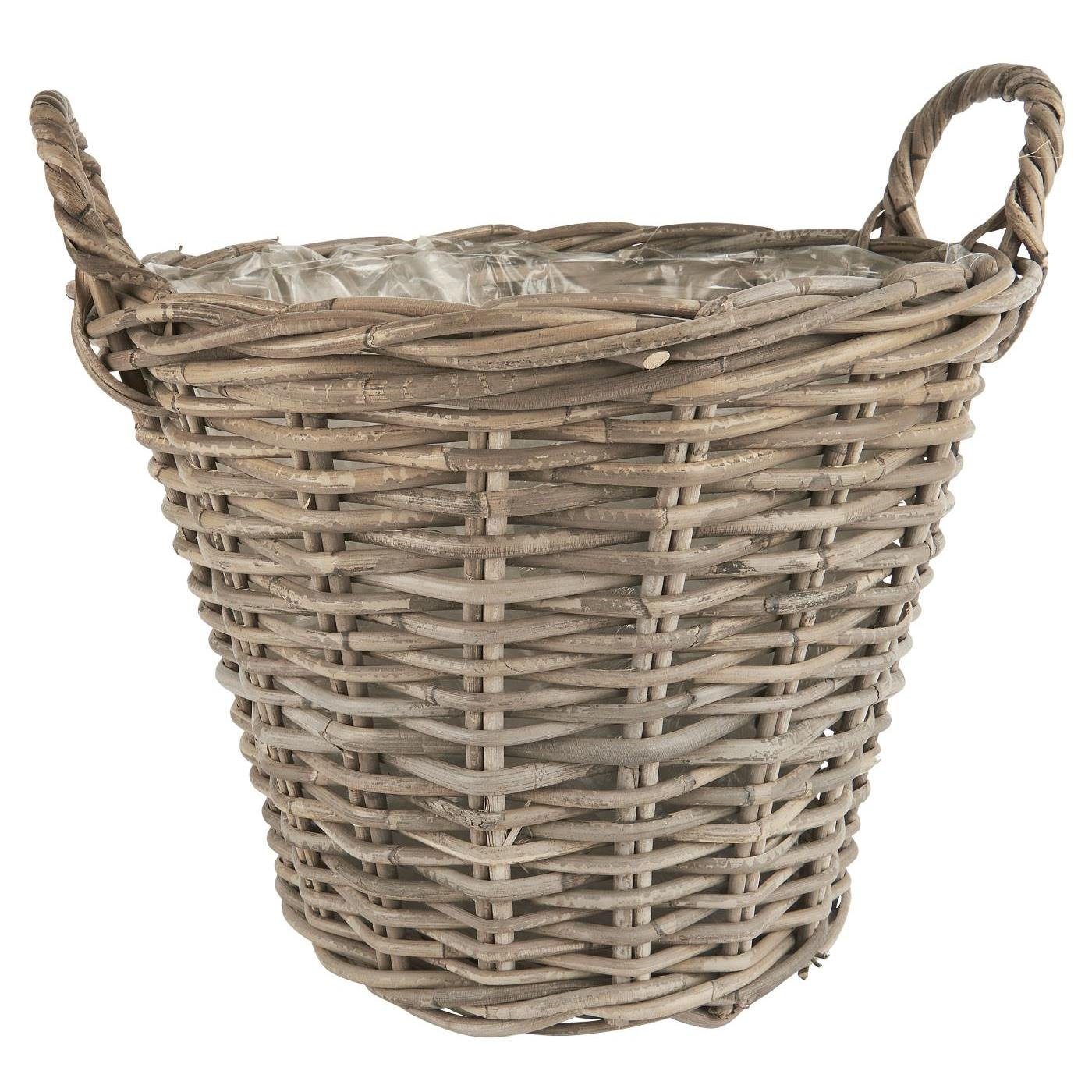 Aufbewahrungskorb Korb Rattan klein B: 38cm H: 36cm L: 40cm