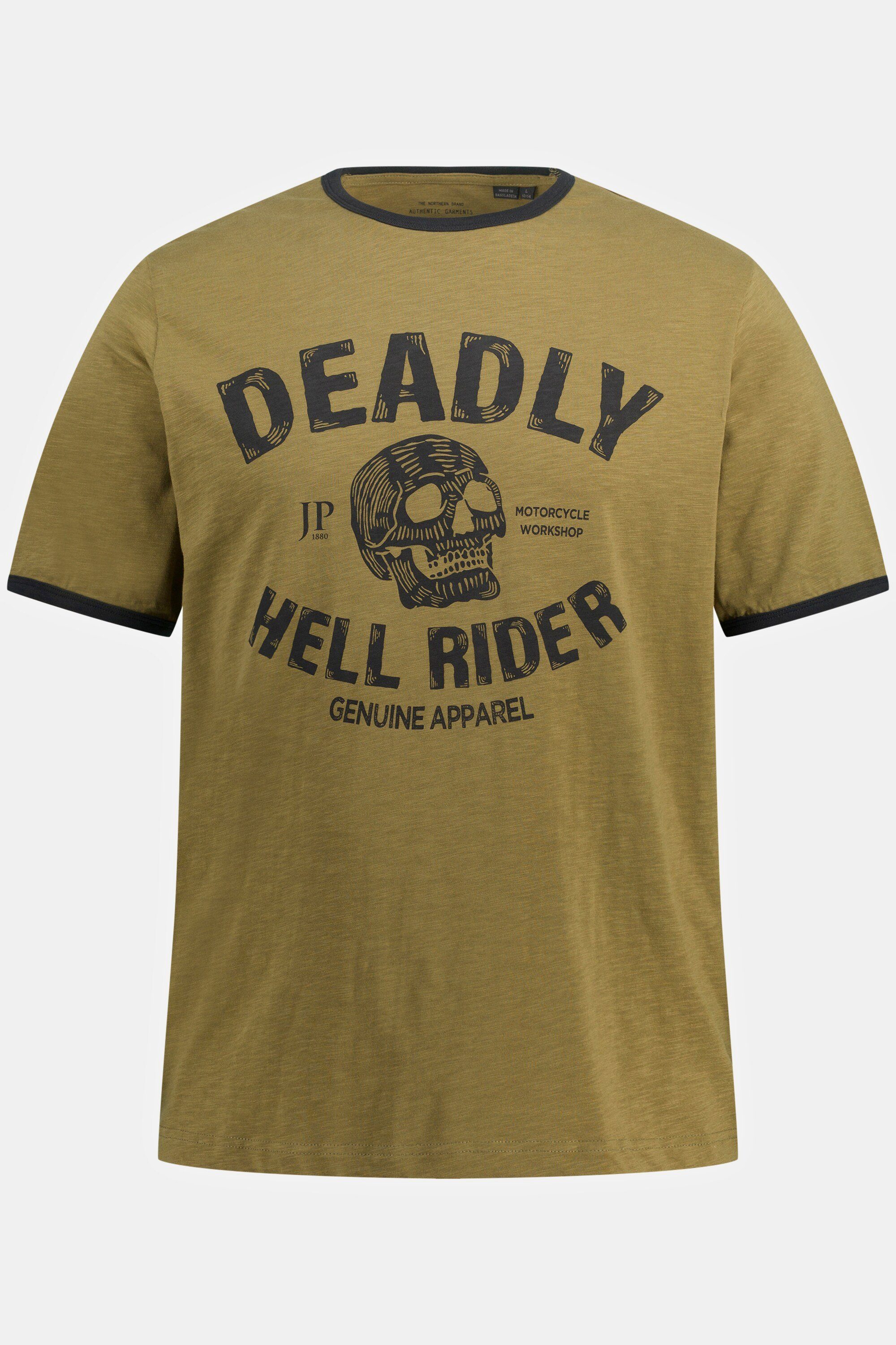 JP1880 T-Shirt T-Shirt Halbarm Deadly Rundhals Print Rider