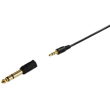 Hama Fernsehkopfhörer Over-Ear schwarz, einseitiges langes Kabel 6m Klinke Over-Ear-Kopfhörer (Geräuschisolierung)