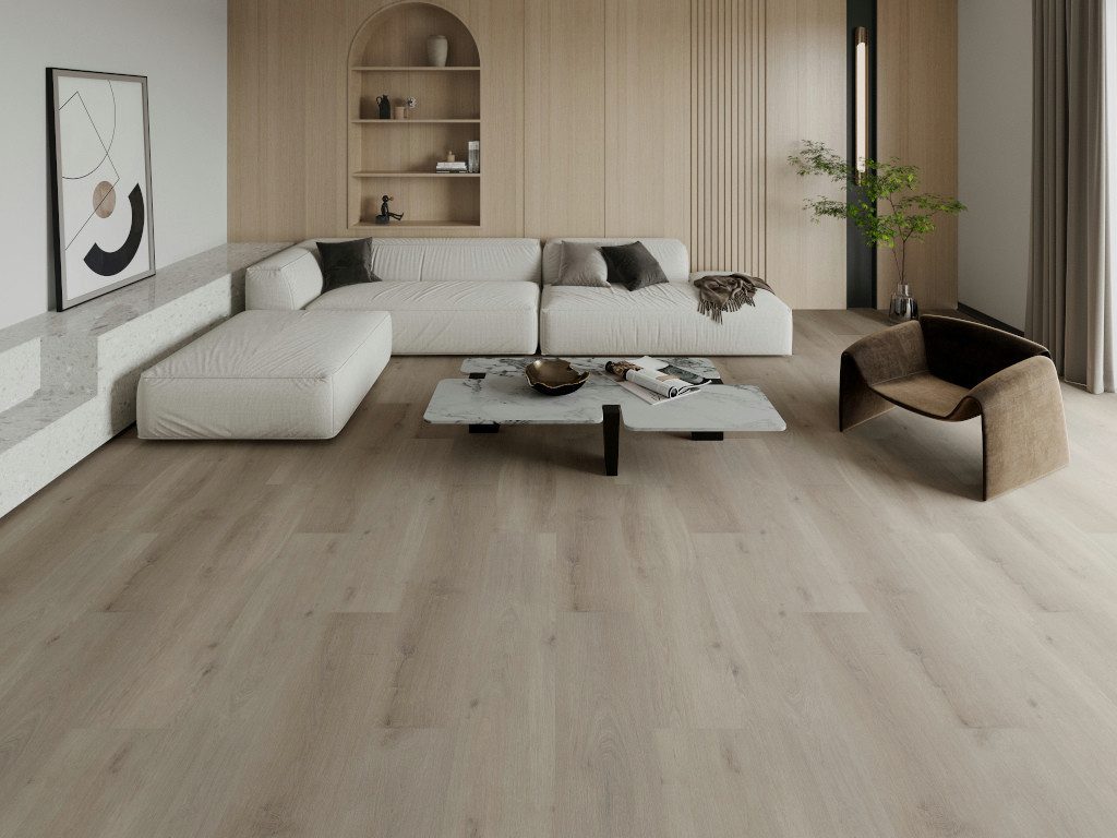 BASICfloor Vinylboden Vinylboden Eiche rustikal Steingrau Landhausdiele