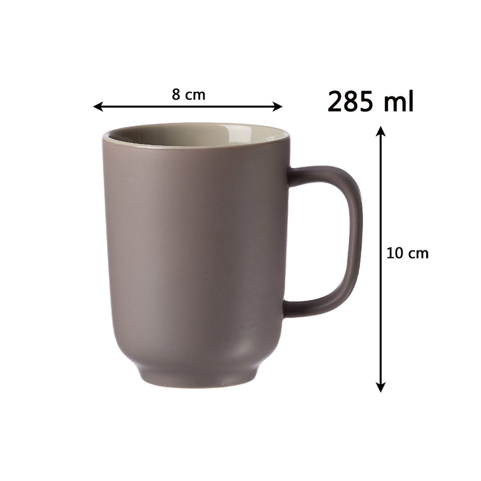 Ritzenhoff & Breker Becher Jasper Kaffeebecher 285 ml 4er Set, 4-tlg., Keramik
