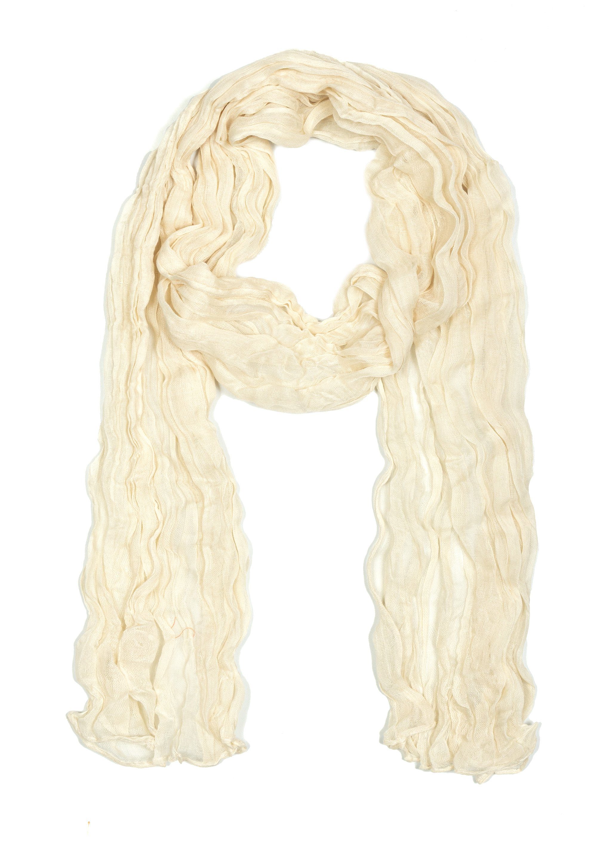 Cassandra Accessoires Schal Damen Uni, (3er-Set), mit modischer Crinkle-Optik