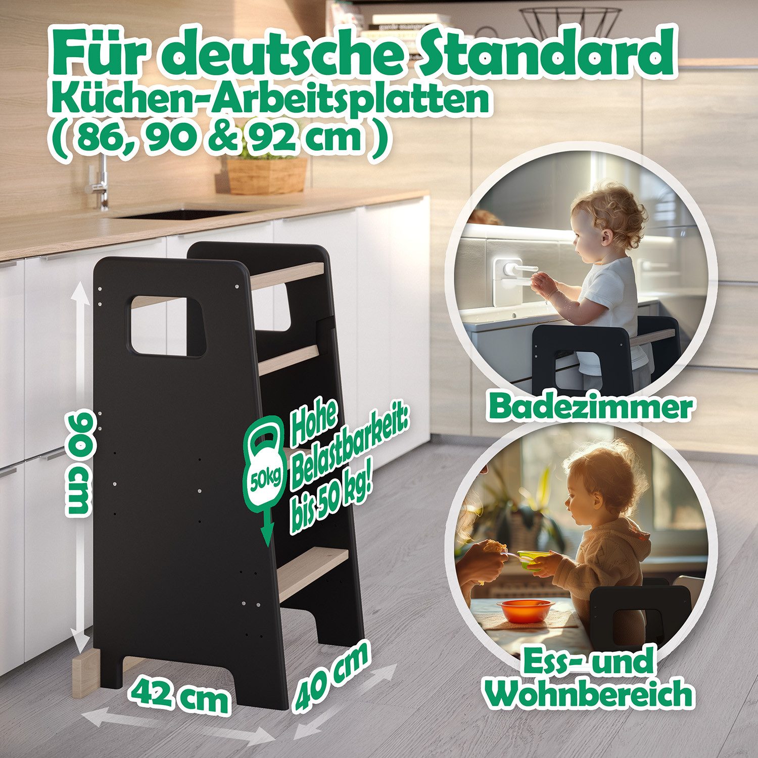 CADANI Stehhilfe Lernturm Jasper Küchenhelfer für günstig online kaufen