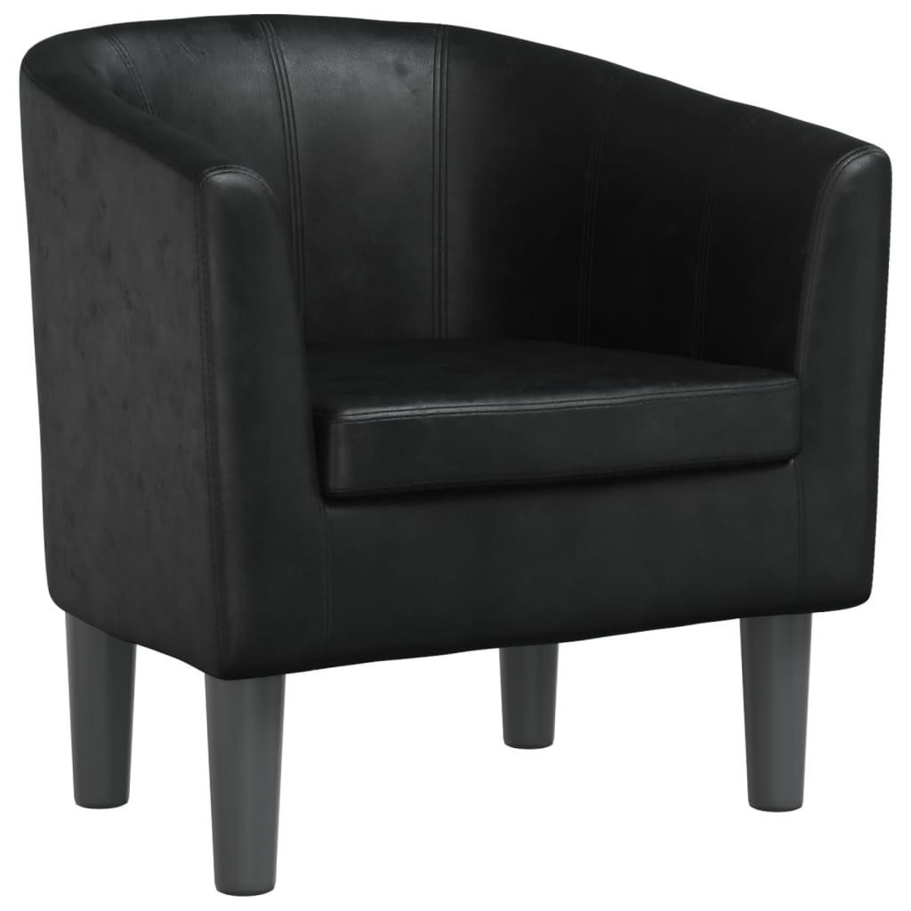 vidaXL Sessel Clubsessel Schwarz Kunstleder (1-St) günstig online kaufen