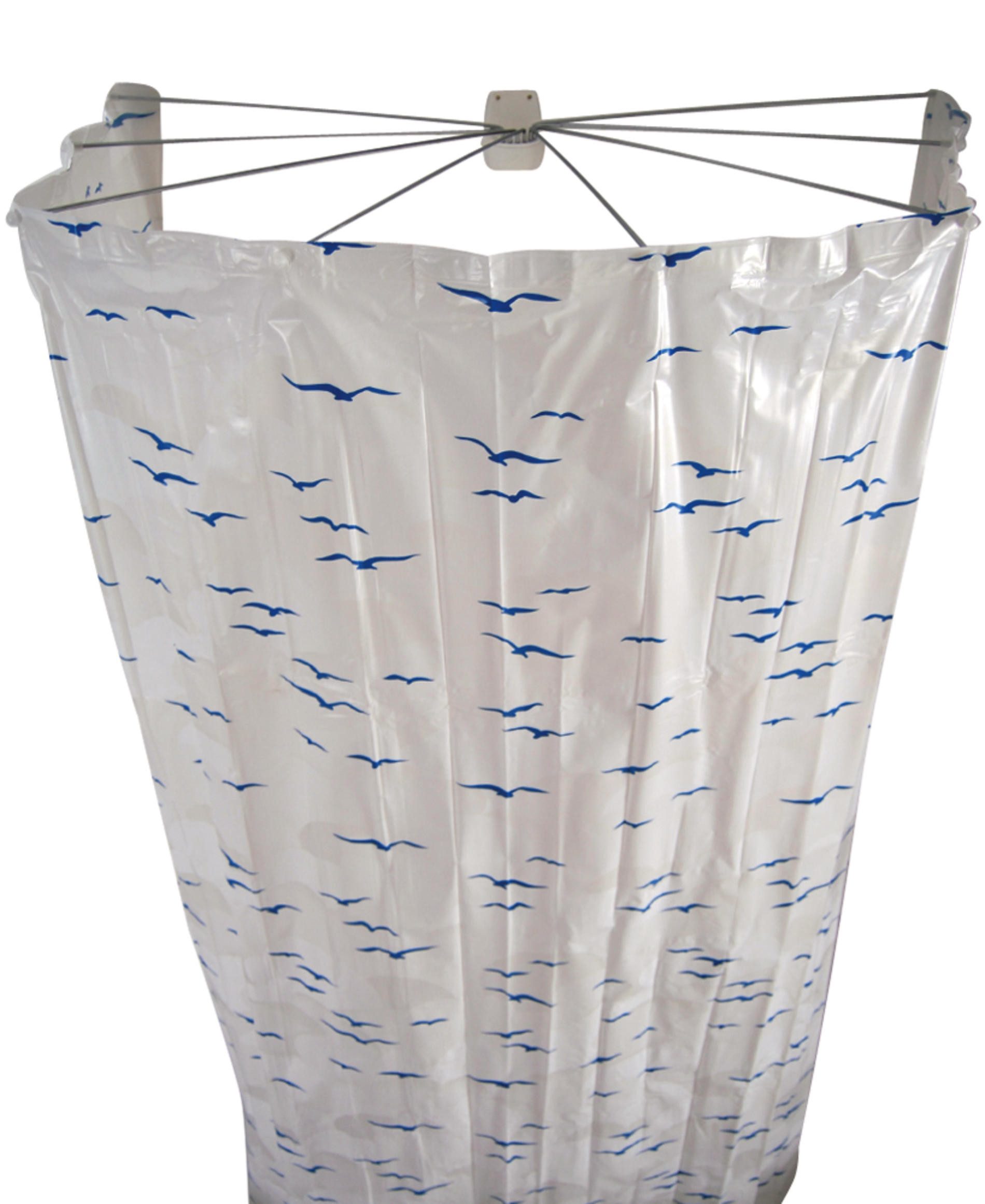 Ridder Duschvorhang Ombrella Sylt Weiß-blau Breite günstig online kaufen