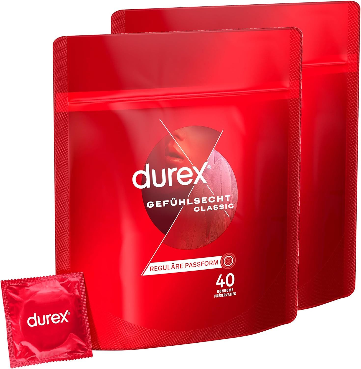 durex Kondome Gefühlsecht Classic Vorratspack, 80 St., ultra dünn