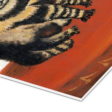 Posterlounge Forex-Bild Henri Rousseau, Die Tigerkatze, Wohnzimmer Malerei