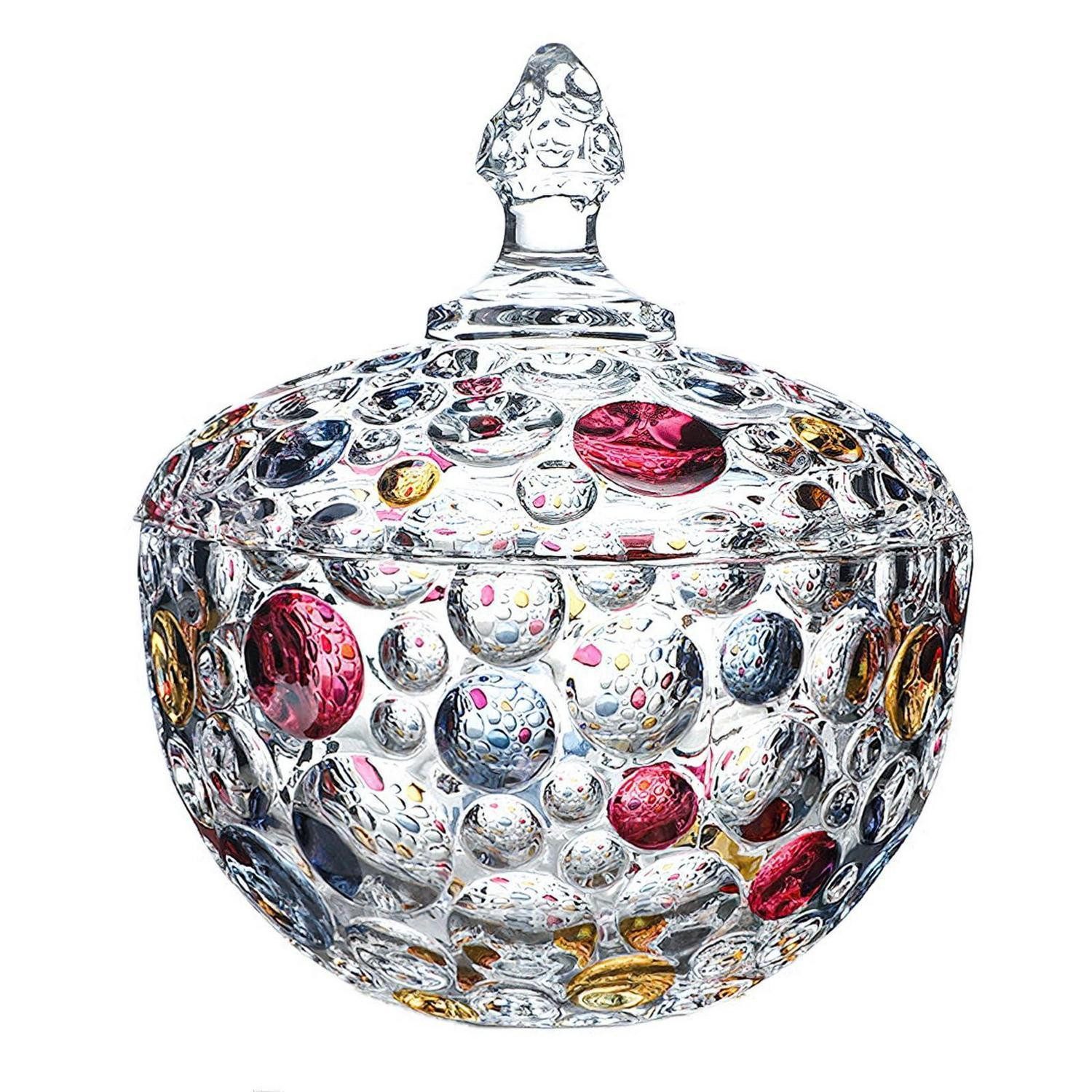 LuxusKollektion Aufbewahrungsdose Bonbonglas mit Deckel bunt klein (1 St)
