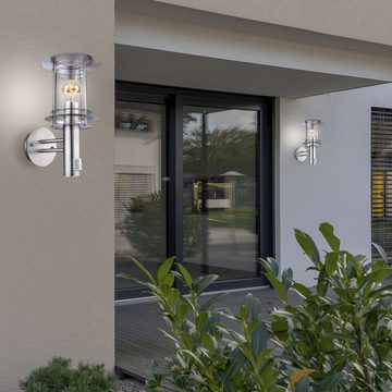 Globo Außen-Wandleuchte, Leuchtmittel nicht inklusive, Außenwandleuchte Laterne Haustürlampe Bewegungsmelder Fassadenlampe