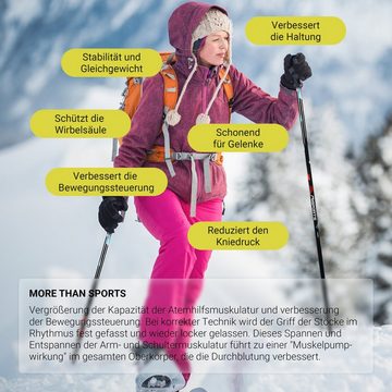 MSports® Skistöcke Skistöcke inkl. Schneeteller Unisex I Aluminium