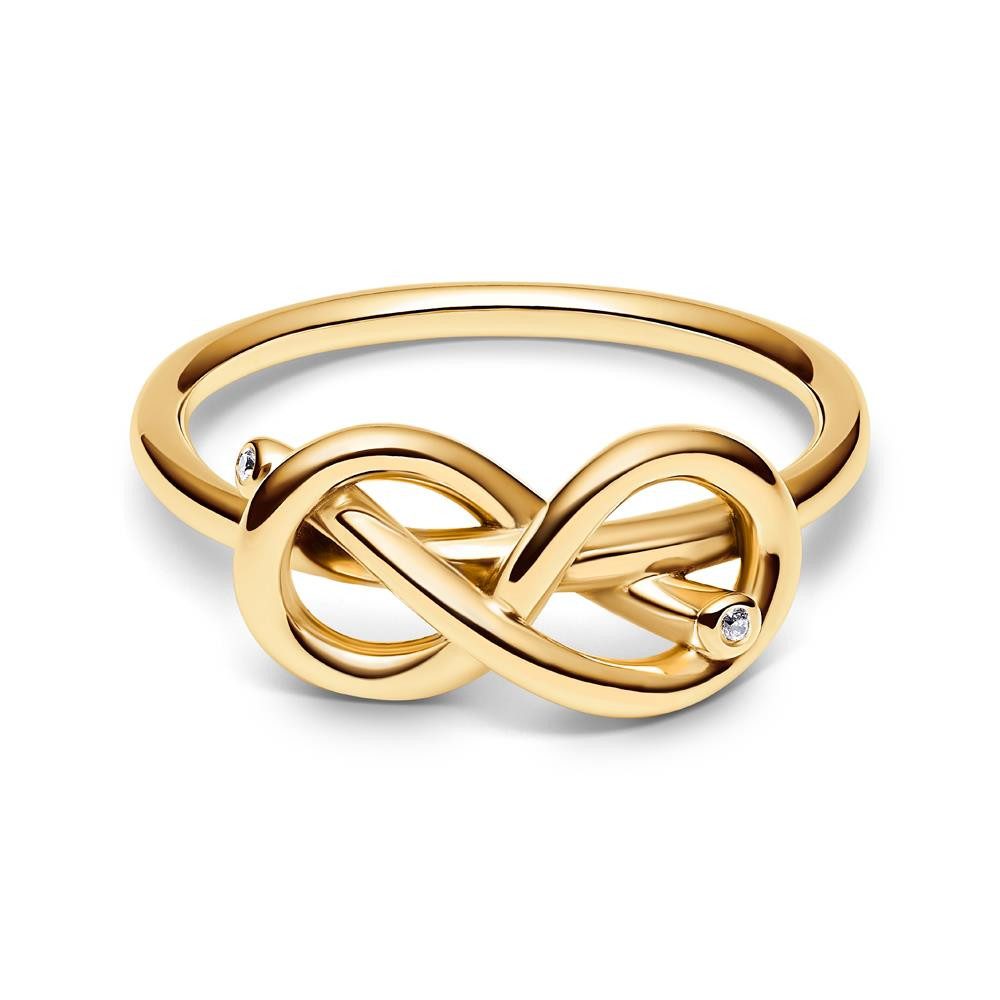 Pandora Fingerring PANDORA Damenring Unendlichkeitsknoten Moments, IP Gold günstig online kaufen