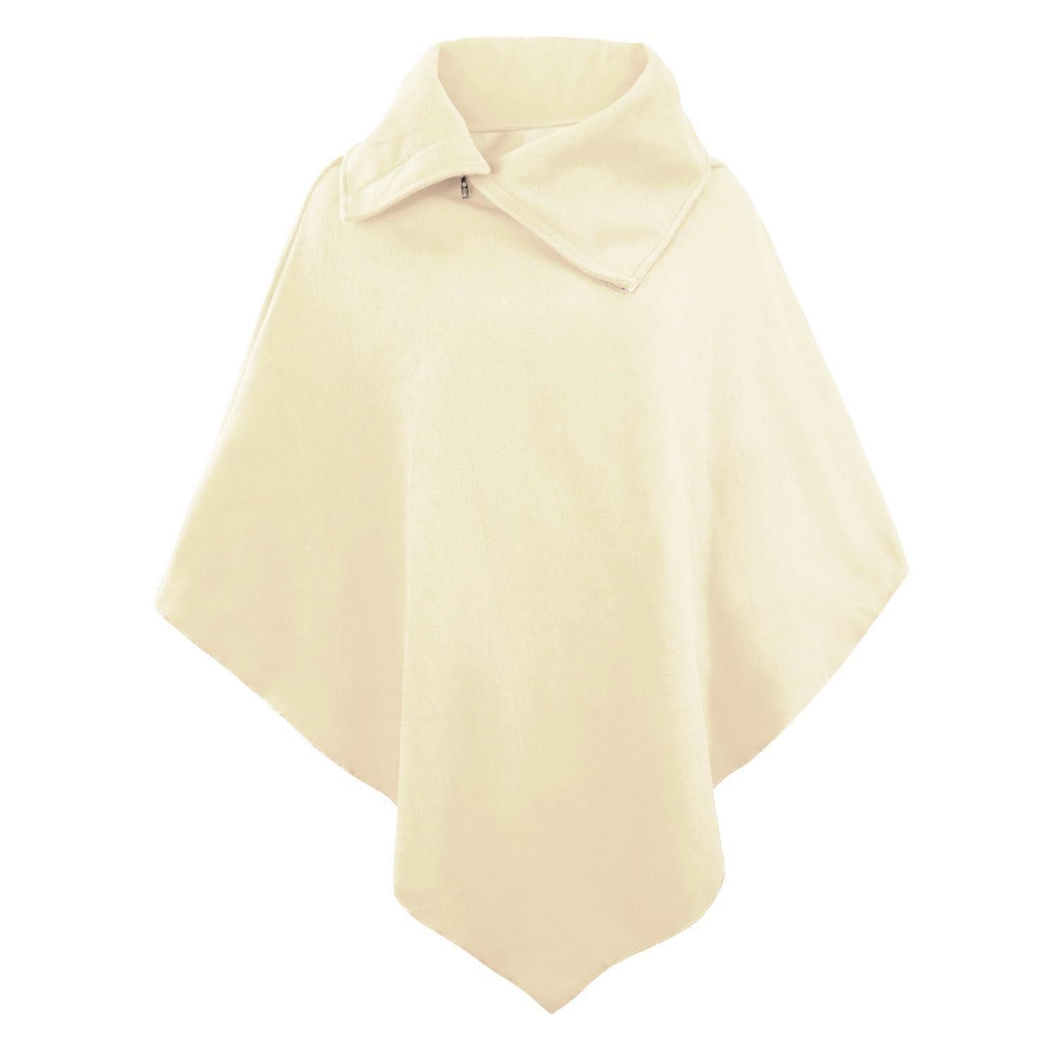 LuxusKollektion Poncho Poncho Damen Elegant Einfarbig Locker Unregelmäßig Beige (1-St)