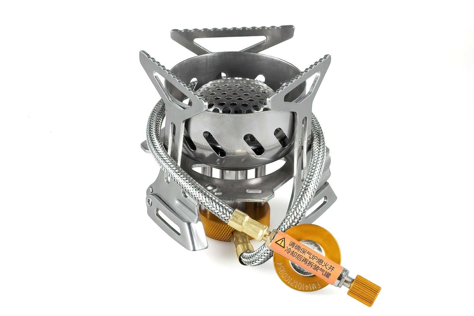 FireMaple Gaskocher FMS-121 Campingkocher – Windsicher, effizient & kompakt, (Packung), Flammenlose Heiztechnologie; windsicher