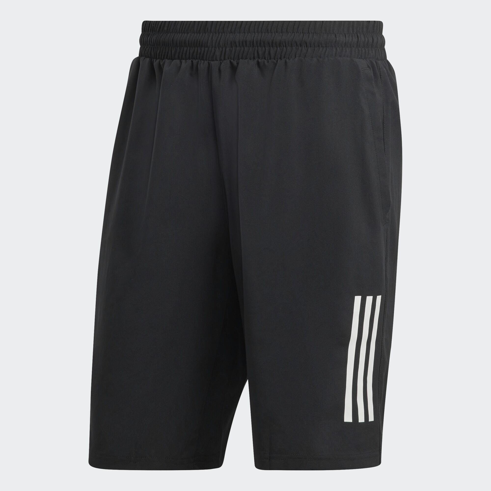 adidas Black 3-STREIFEN CLUB Performance Funktionsshorts TENNIS SHORTS