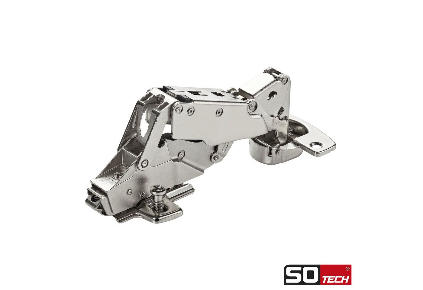 Thumbnail - SO-TECH® Türbeschlag Softclose Weitwinkel Scharnier 165° Sensys 8657i (1 St), Mittelanschlag inkl. Montageplatte H: 0 mm...