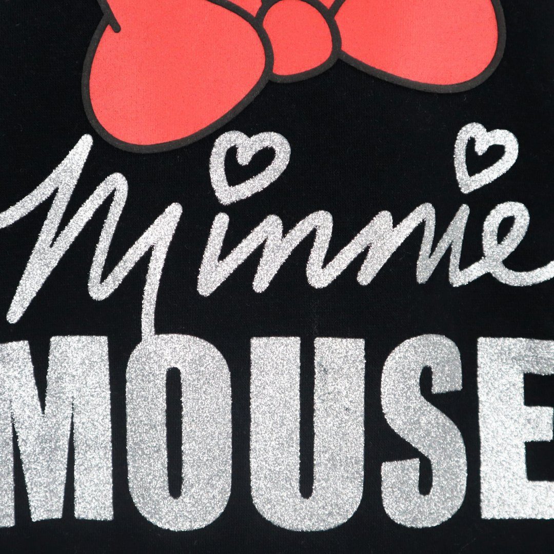 Kinder Pulli Schwarz Disney 98 128 Minnie Gr. Maus Pullover bis Sweater Disney Mädchen