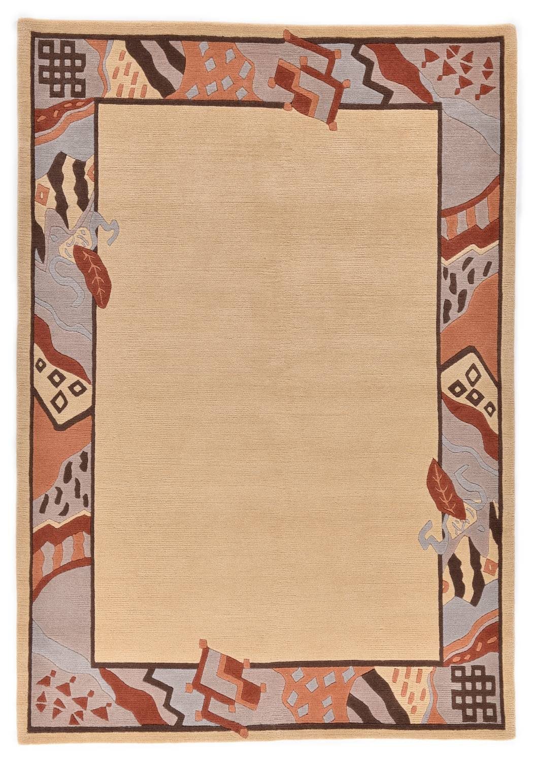 Teppich Gurkha, THEKO, Rechteckig, 162 x 233 cm, beige