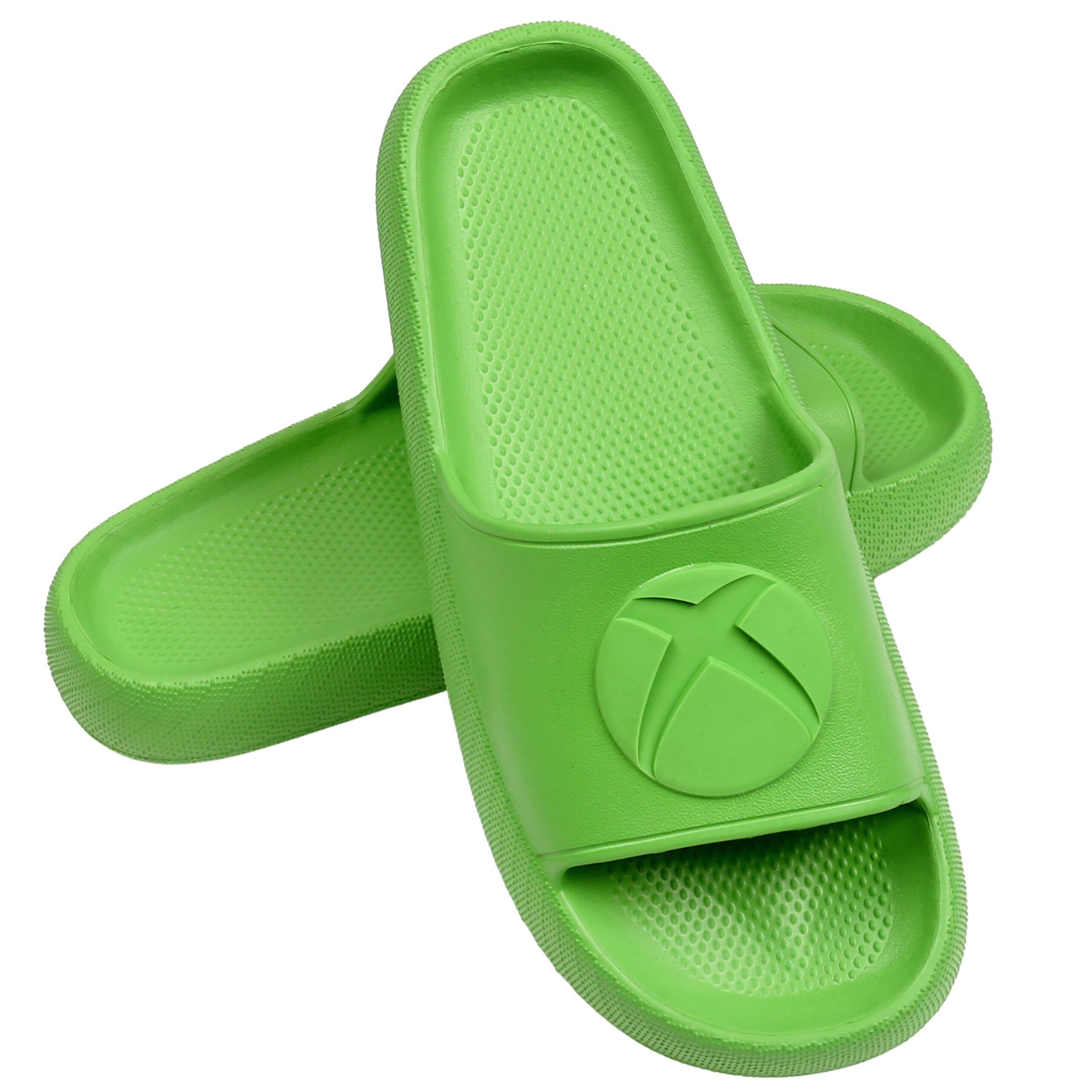 Sarcia.eu XBOX Jungen Badelatschen mit dicker Sohle, grün, Jugend-Flip-Flops Badeschuh