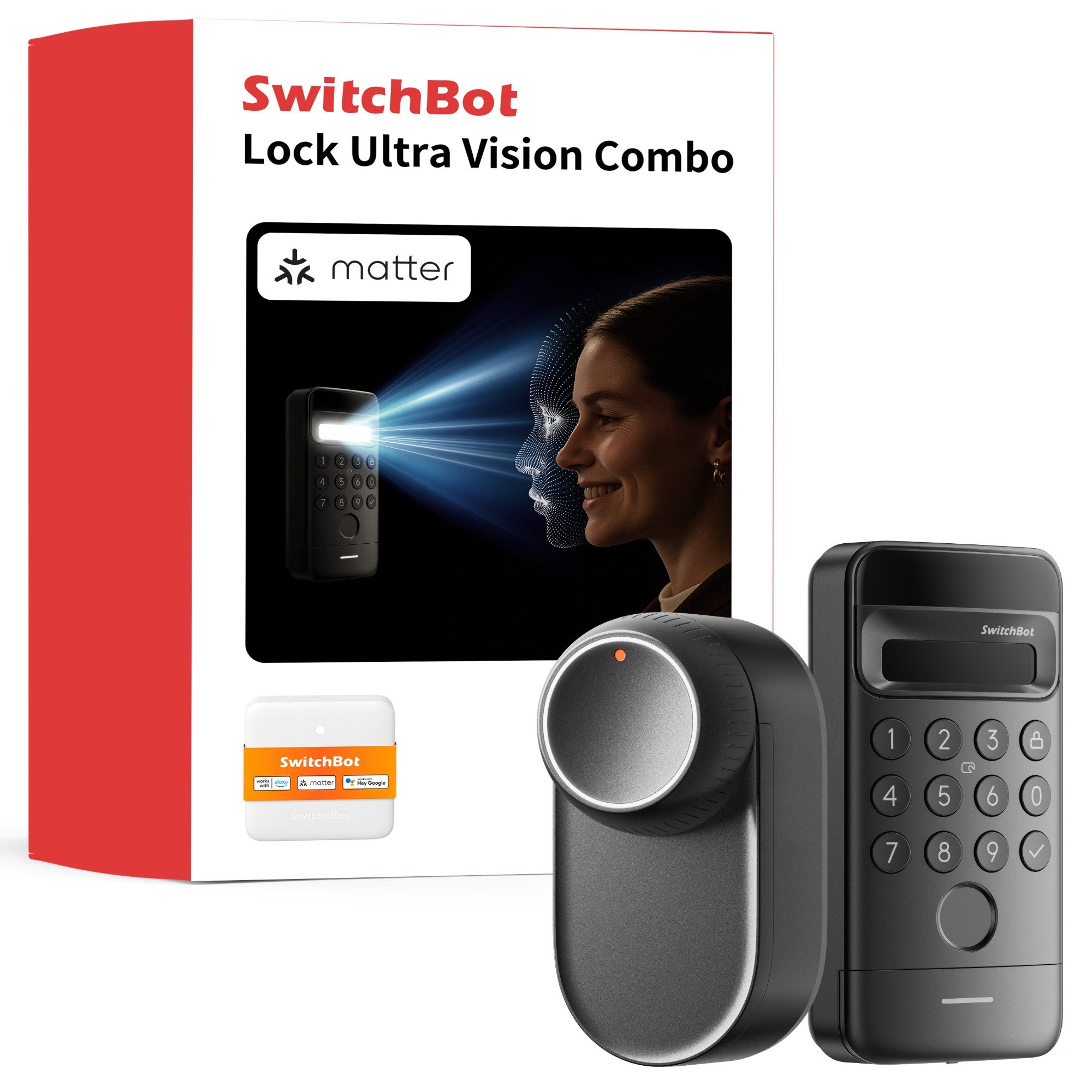 SwitchBot Ultra Vision Bundle - Starter Set – elektronisches Türschloss Smart-Home-Station