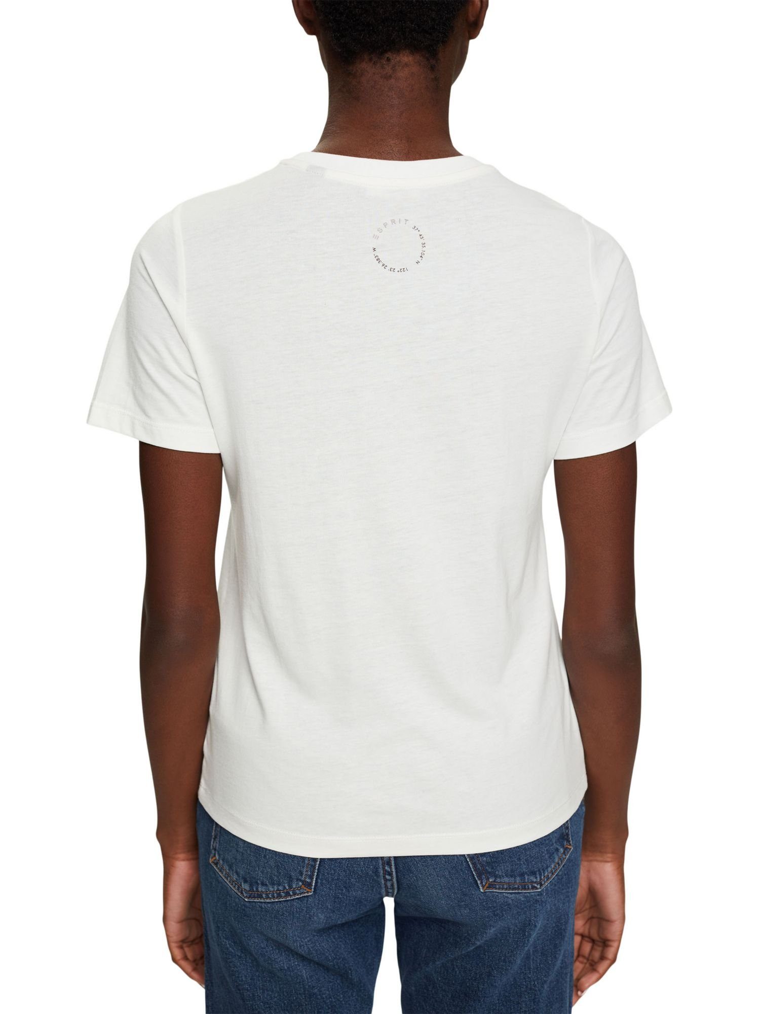 OFF Mix Collection Logo-T-Shirt, (1-tlg) WHITE TENCEL™ T-Shirt Esprit