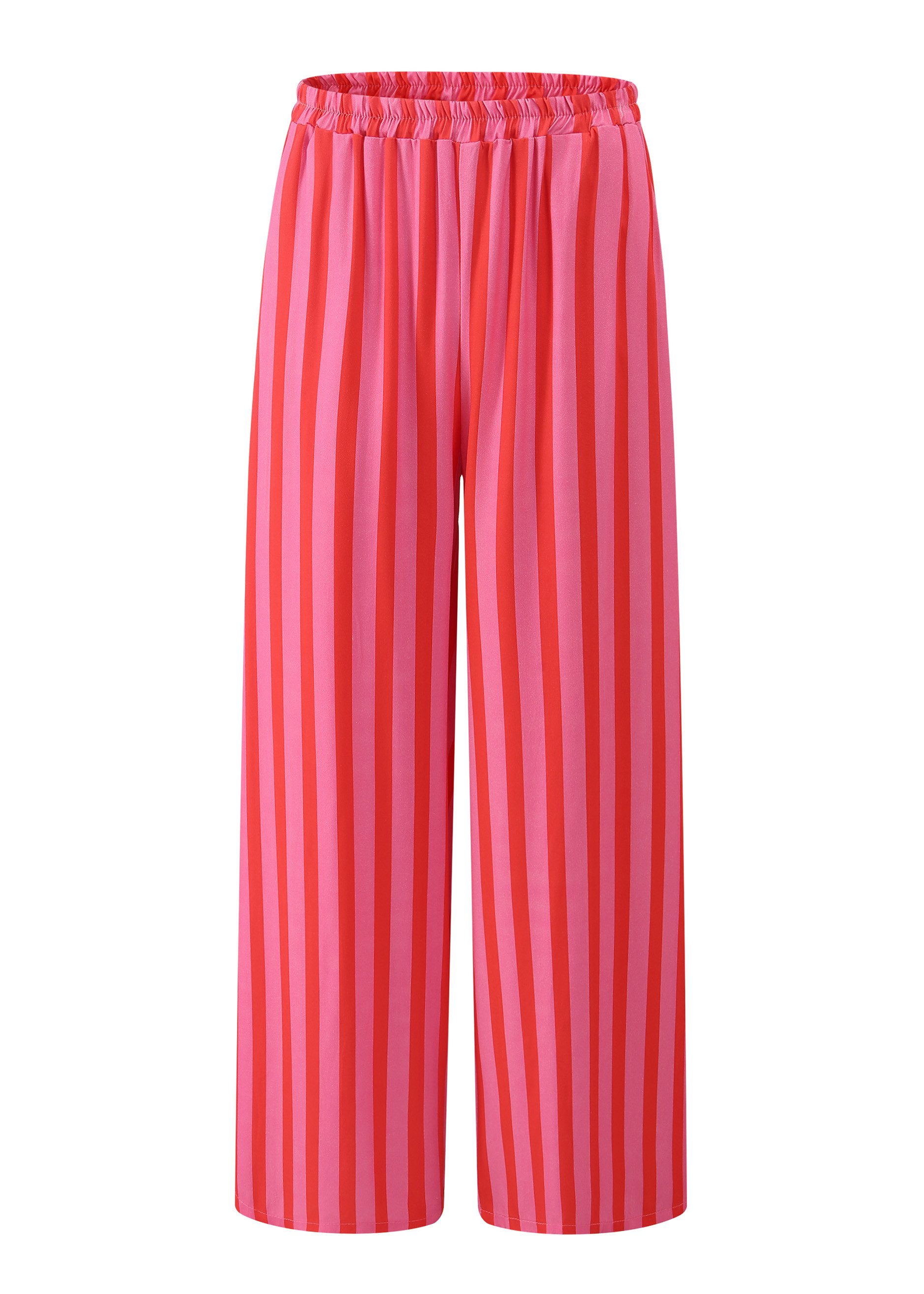 SASSYCLASSY Stoffhose Gestreifte Hose mit weitem günstig online kaufen